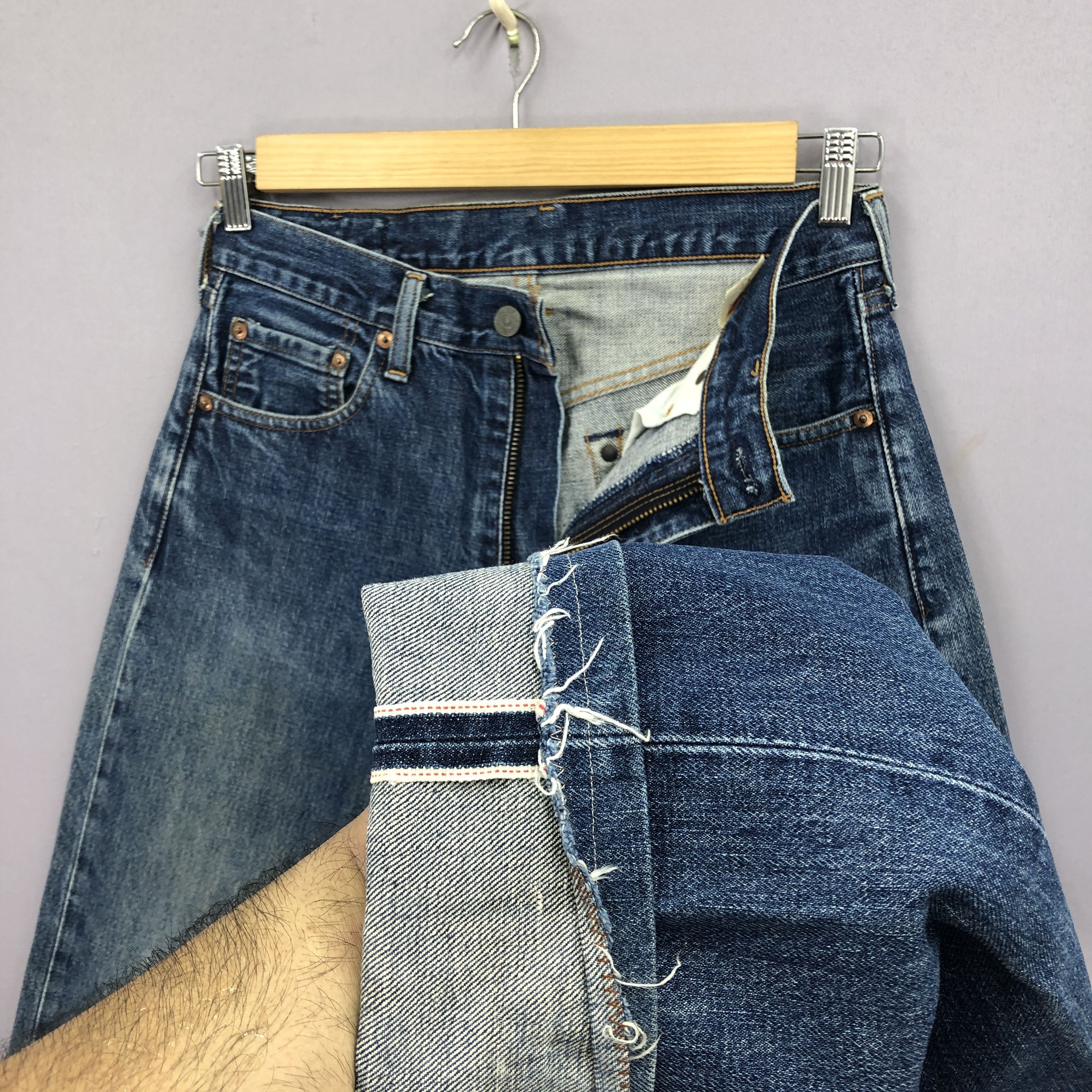 Levi's × Vintage Vintage Levis 504z Selvedge Jeans Faded Ripped Denim Size 28" / US 6 / IT 42 - 9 Thumbnail