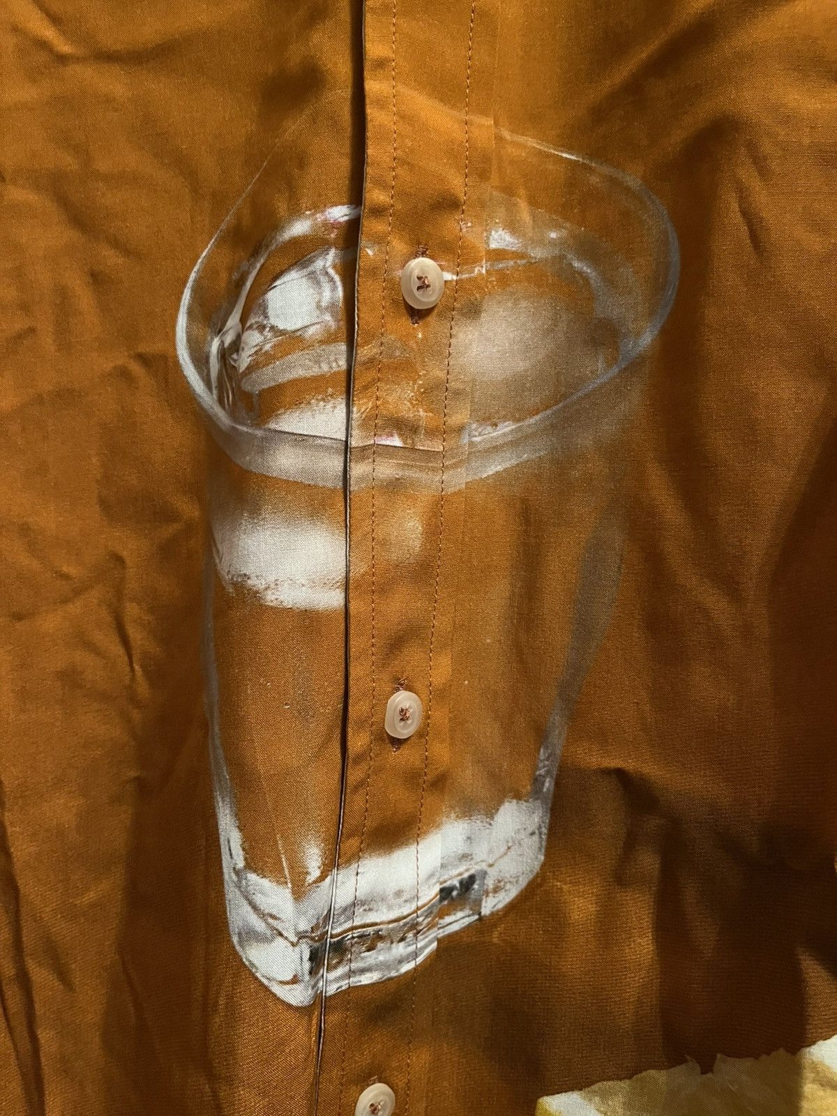 Jacquemus Orange citrus glass jacquemus le splash button shirt sz. 48 Size US L / EU 52-54 / 3 - 2 Thumbnail