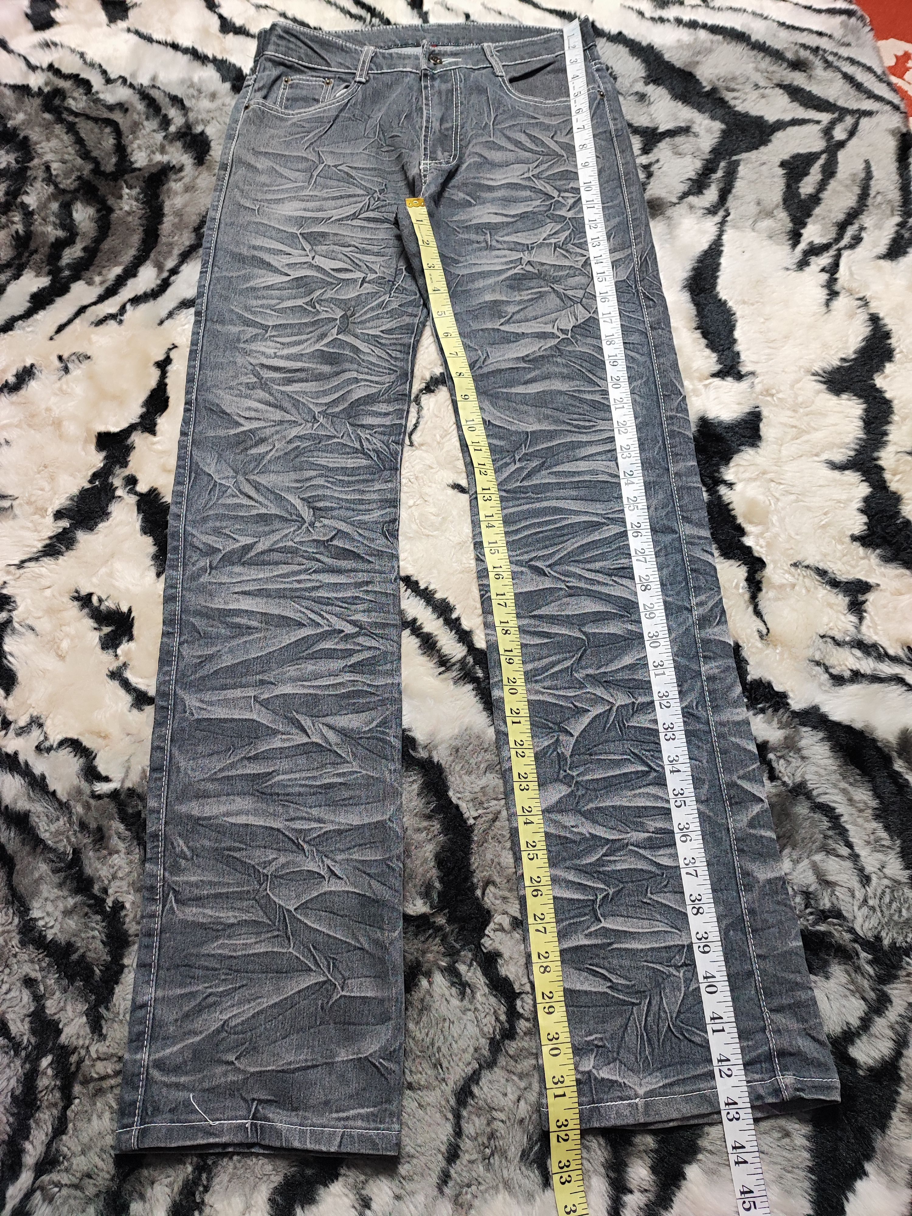 Affliction × Japanese Brand Skull Punk Embroidered Denim Jeans Size US 30 / EU 46 - 3 Thumbnail