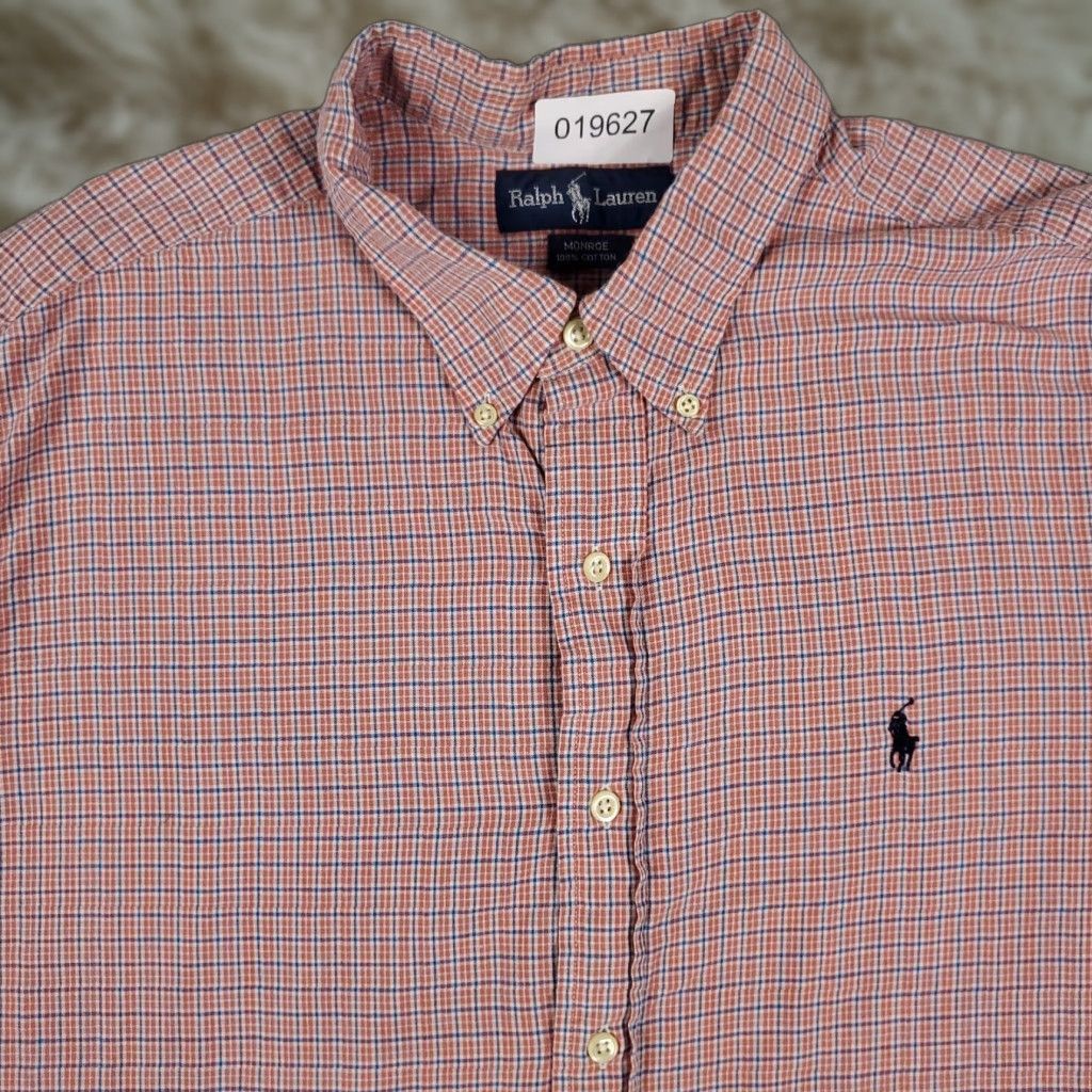 Ralph Lauren Ralph Lauren Shirt Mens XL Orange Plaid Button-Up Cotton Classic Preppy Size US XL / EU 56 / 4 - 1 Thumbnail