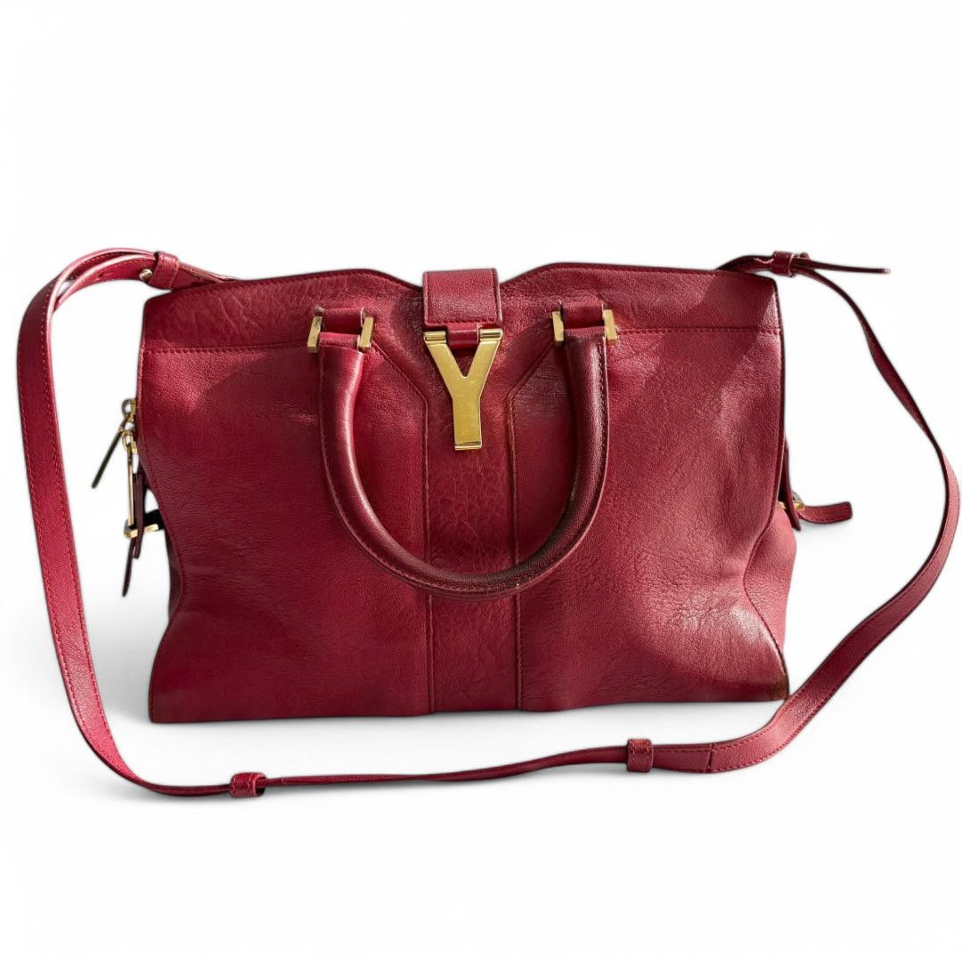 Yves Saint Laurent Yves Saint Laurent - Cabas Chic Handbag YSL Shoulder Bag Red Size ONE SIZE - 2 Thumbnail