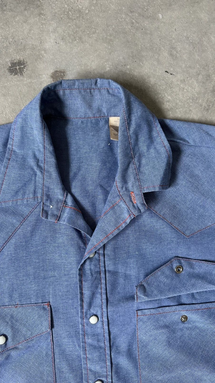 Vintage VINTAGE COWBOY CHAMBRAY SHIRT Size US M / EU 48-50 / 2 - 7 Thumbnail