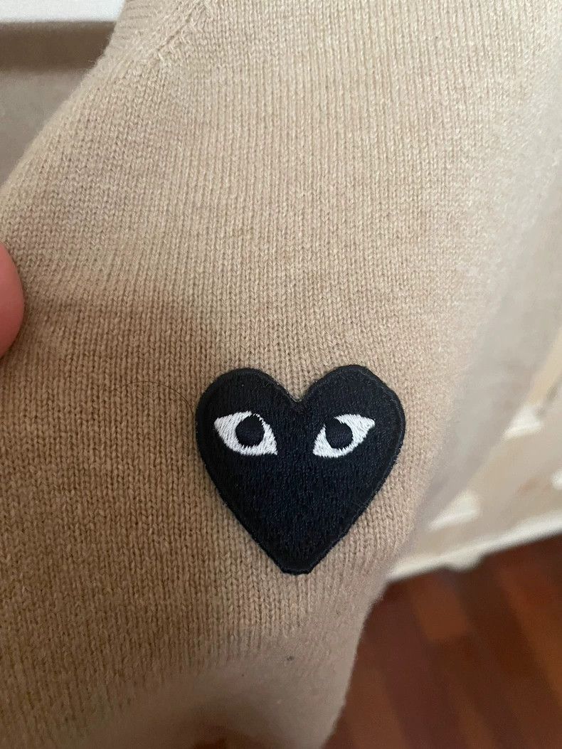 Comme des Garcons Comme Des Garcons Camel Black Heart Cardigan Size L / US 10 / IT 46 - 5 Thumbnail