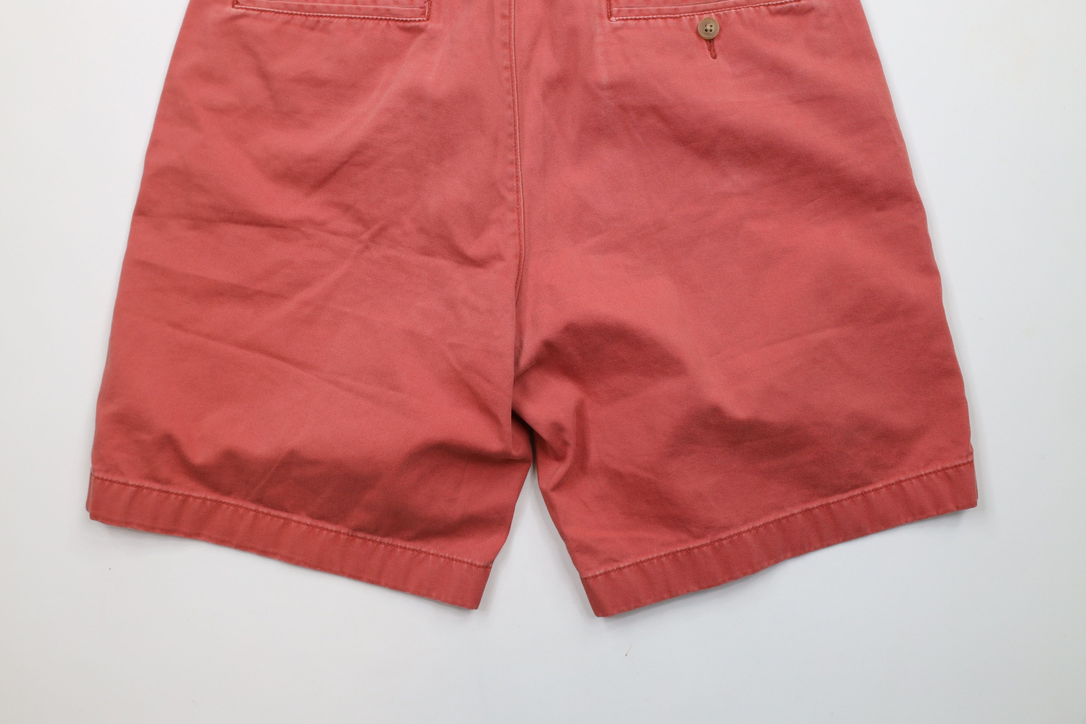 J.Crew × Vintage Vintage J Crew Distressed Above Knee Cotton Chino Shorts Red Size US 32 / EU 48 - 11 Thumbnail