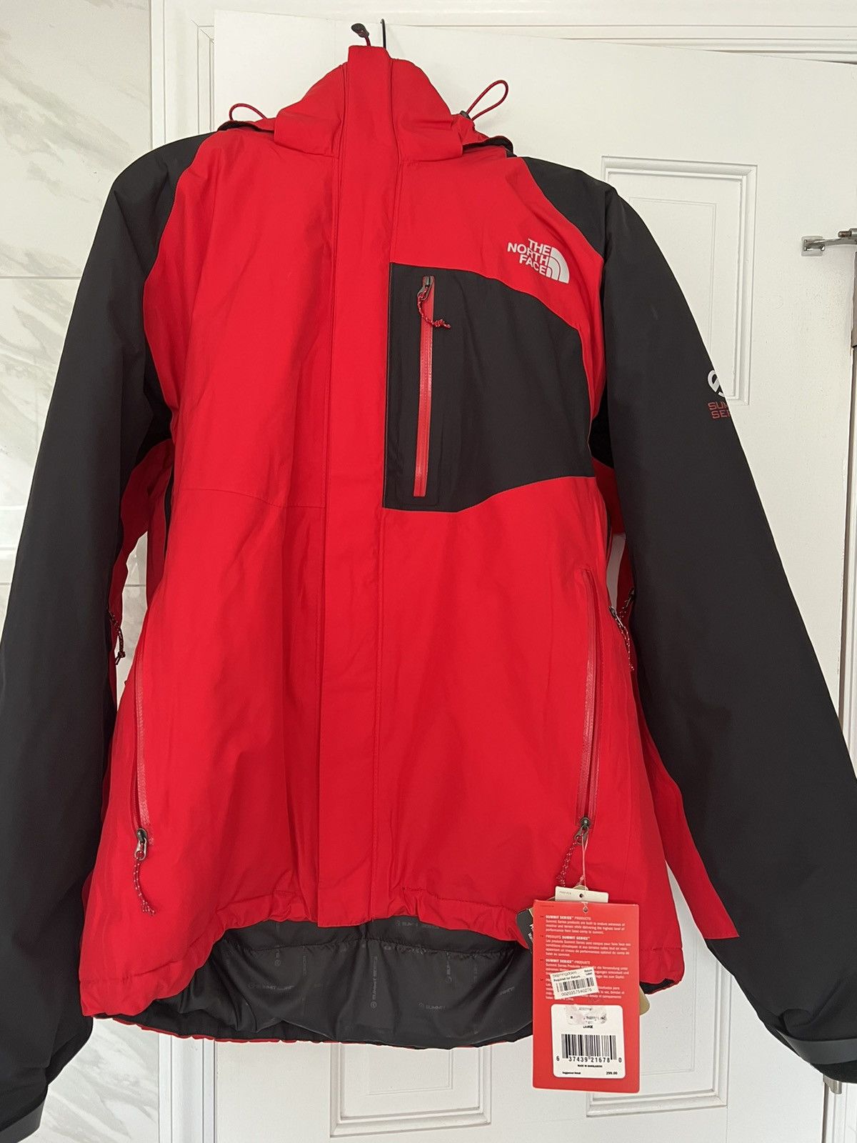 image of The North Face Summit Series Jacket Supreme Nuptse Denali in Red, Men's (Size Large)