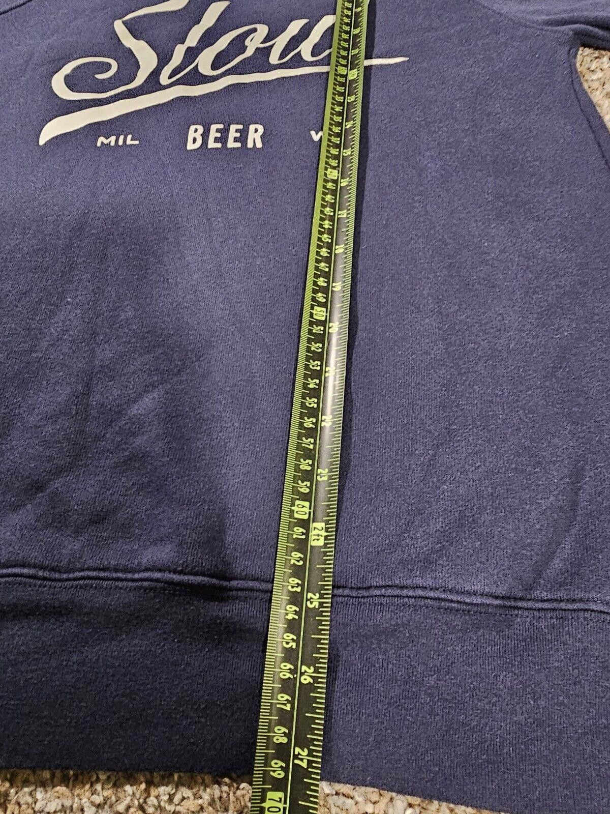 Designer bella+canvas drink beer slow milwaukee wi M sweater Blue Size US M / EU 48-50 / 2 - 6 Thumbnail