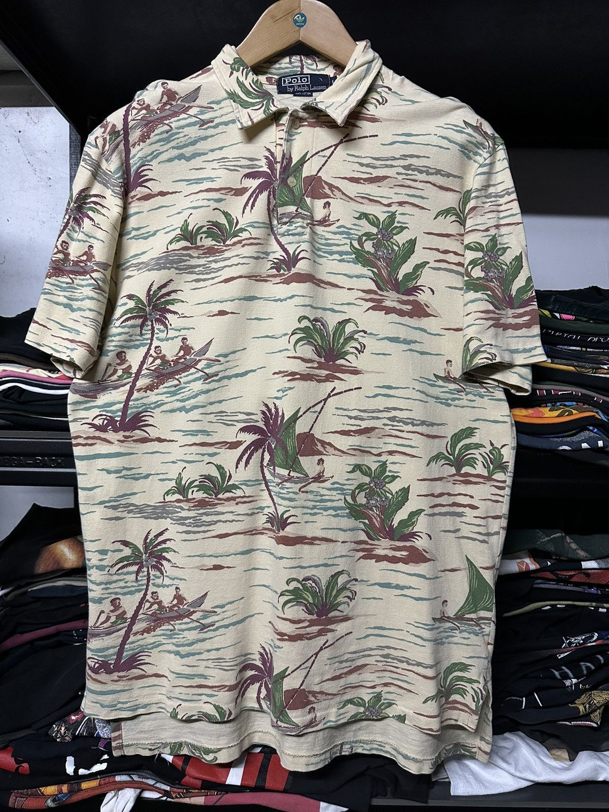 Polo Ralph Lauren × RRL Ralph Lauren × Vintage Vintage 90s Polo Ralph Lauren Sailing Hawaii Beach Polo Tee Size US L / EU 52-54 / 3 - 1 Thumbnail