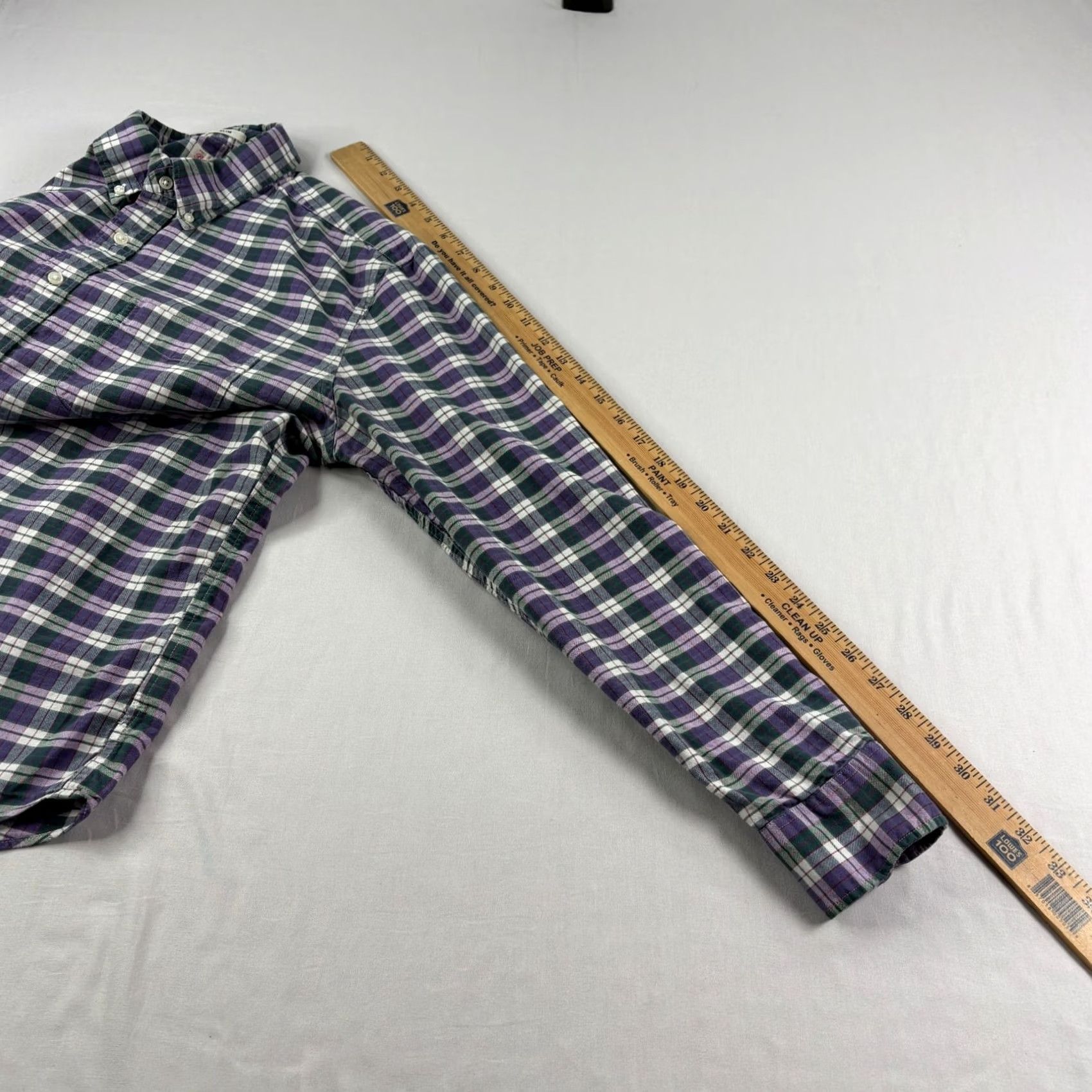 J.Crew J.CREW Shirt Mens L Purple Plaid Oxford Button-Up Slim Fit Preppy Size US L / EU 52-54 / 3 - 6 Thumbnail