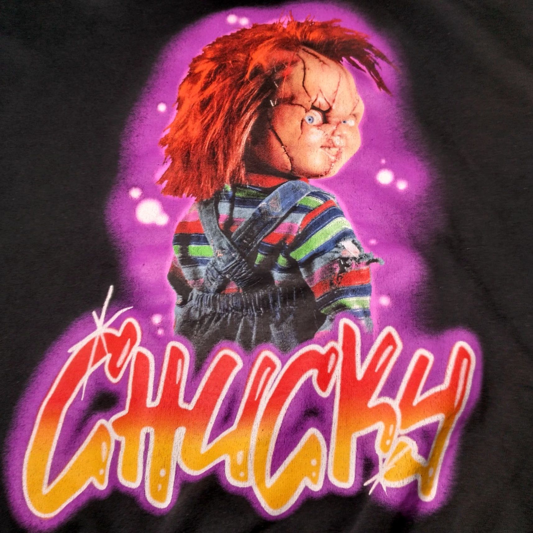 Vintage VINTAGE? (no) Chucky Doll Hoodie Hoodie Men M Black Pullover Horror Movie Graphic Hooded Sweatshirt Halloween Doll 90s Mens Size US M / EU 48-50 / 2 - 2 Thumbnail