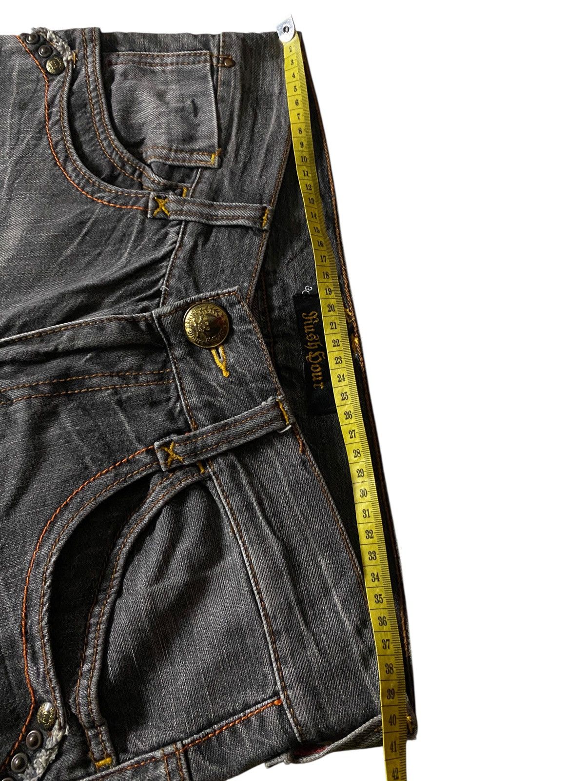 Le Grande Bleu (L.G.B.) 2000's Rush Hour Seawash Clawmark Flared Jeans Size US 30 / EU 46 - 11 Thumbnail