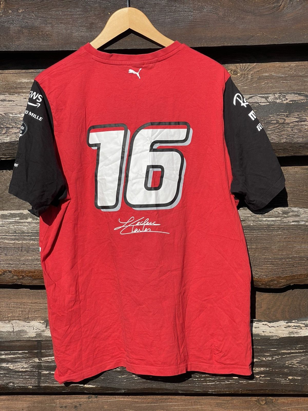 Ferrari × Puma Puma Ferrari #16 Charles Leclerc Formula 1 T-shirt jersey Size US XL / EU 56 / 4 - 9 Thumbnail