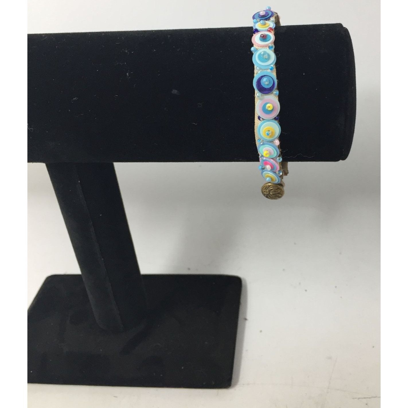 Other Colorful Velveteen Bracelet with Sequins and Glass Size ONE SIZE - 7 Thumbnail