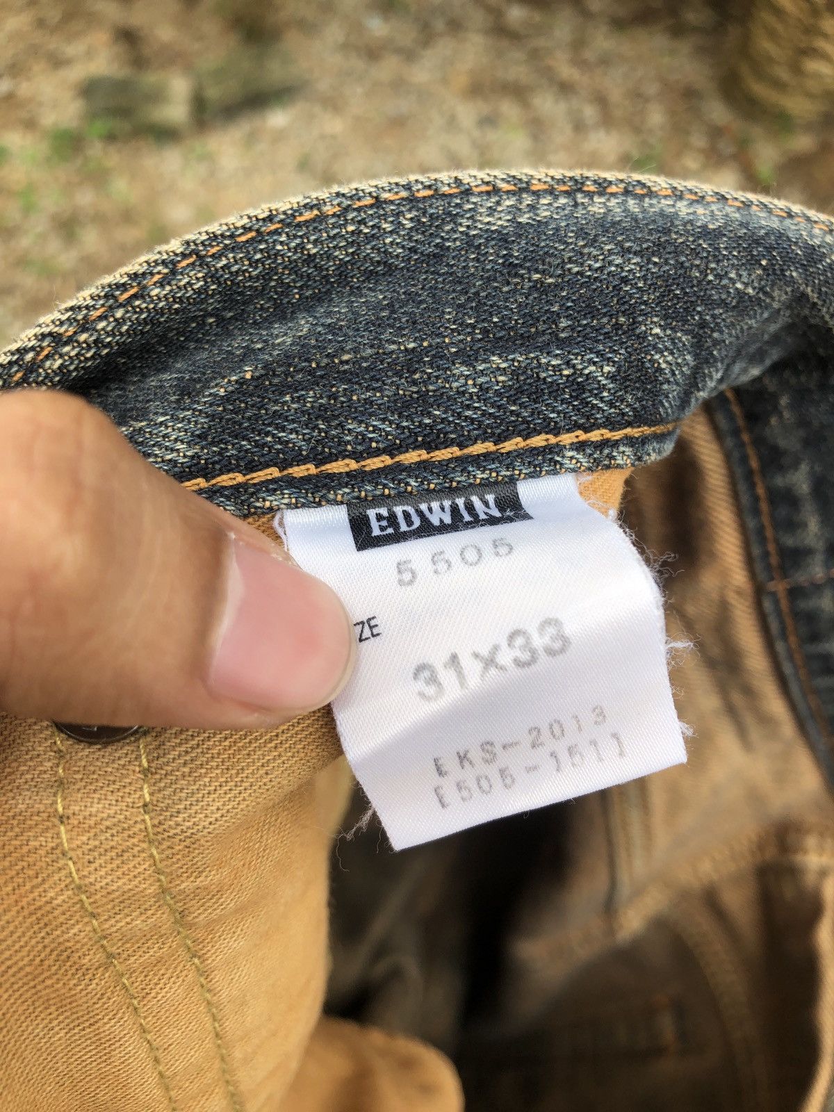 Edwin Vintage 80s Edwin 505 Selvedge Distressed Jeans Size US 33 - 9 Thumbnail