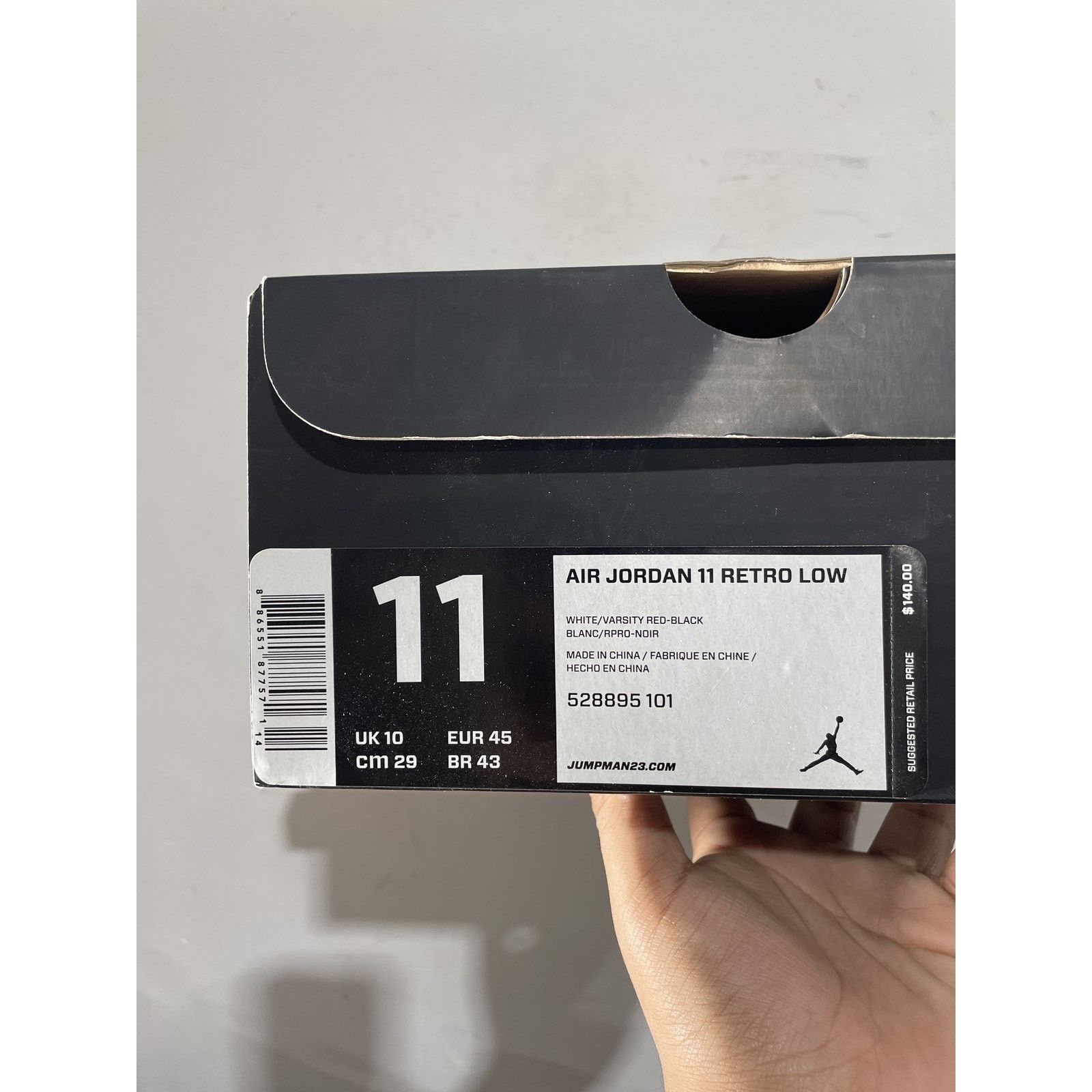 Jordan Brand NIKE JORDAN 11 LOW WHITE RED 2012 SIZE 11 PREOWNED Size US 11 / EU 44 - 5 Thumbnail