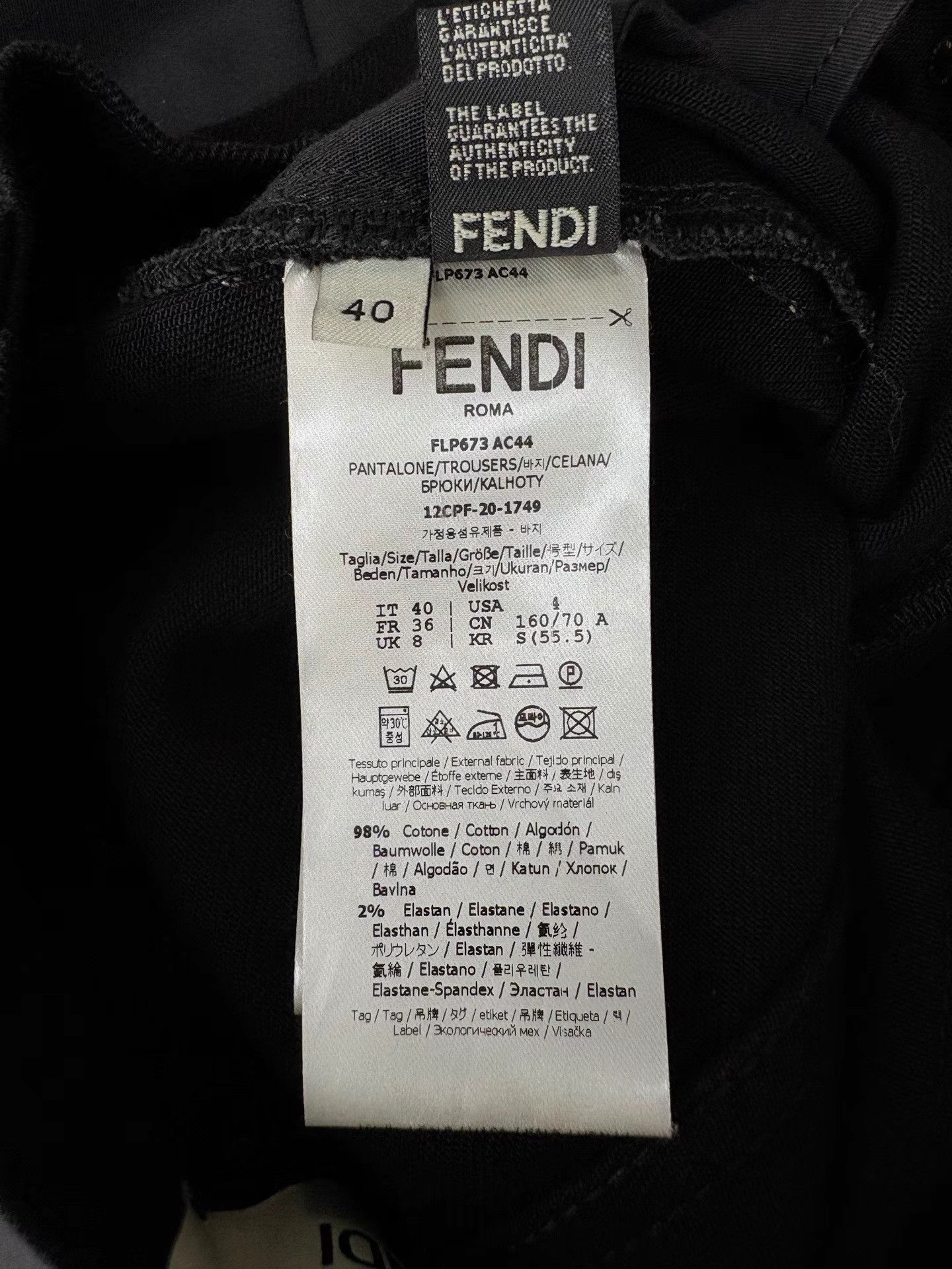 Fendi FENDI Gold Stitch Back Leather Patch Jeans Size US 40 / EU 56 - 7 Thumbnail