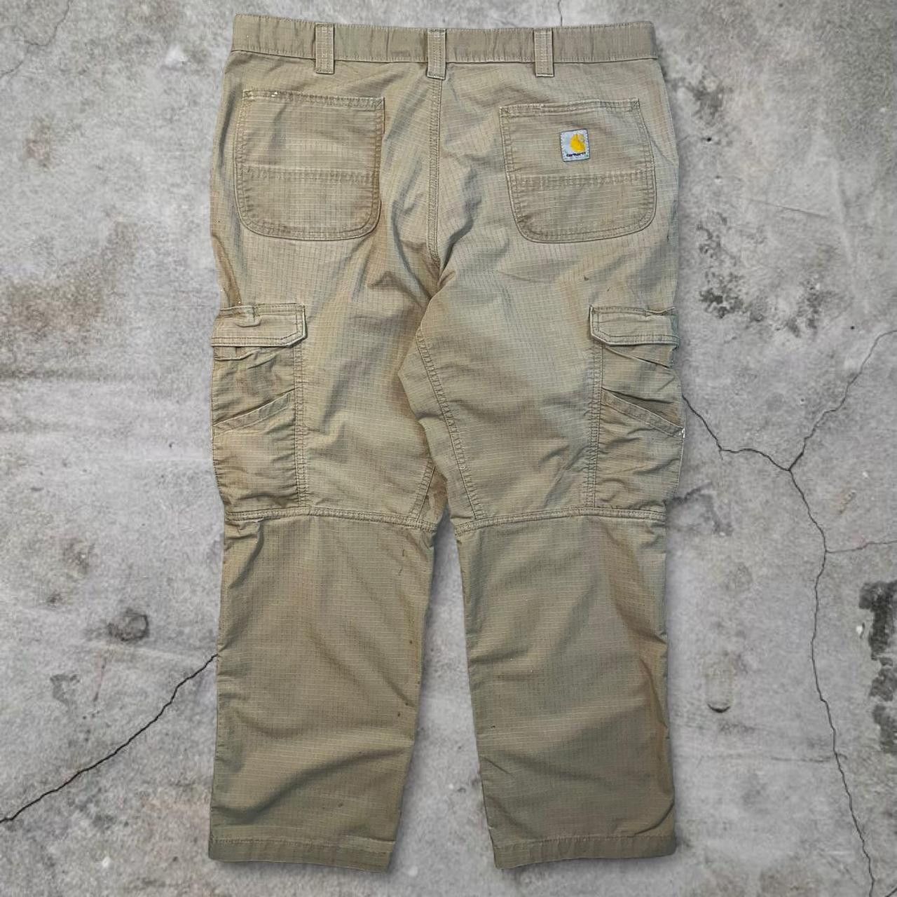 Carhartt Carhartt Distressed Cargo Pants Relaxed Fit Workwear Tan Size US 38 / EU 54 - 1 Thumbnail