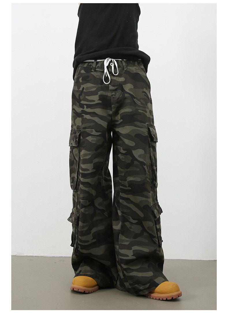 Japanese Brand American retro camouflage cargo straight wide-leg jeans Size US 34 / EU 50 - 4 Thumbnail