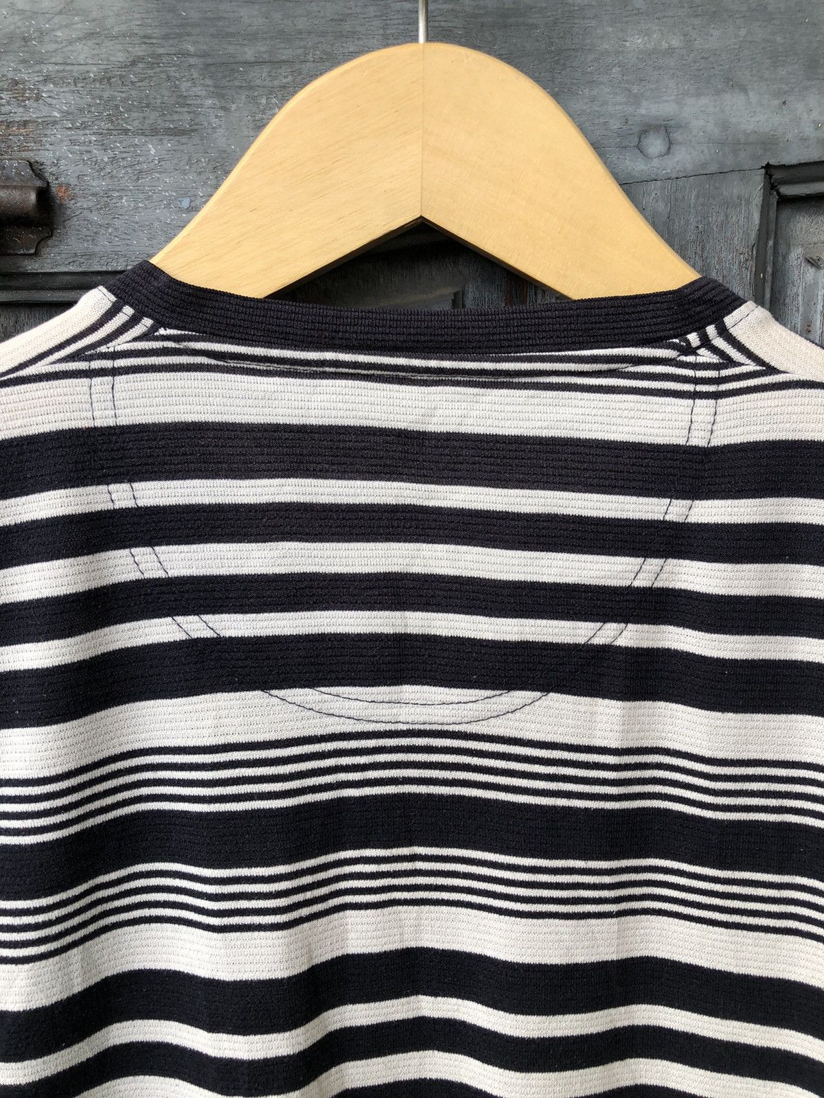 Japanese Brand Madison Walker Stripes Double Layer Pocket, Chill and Enjoy Size US XL / EU 56 / 4 - 11 Thumbnail