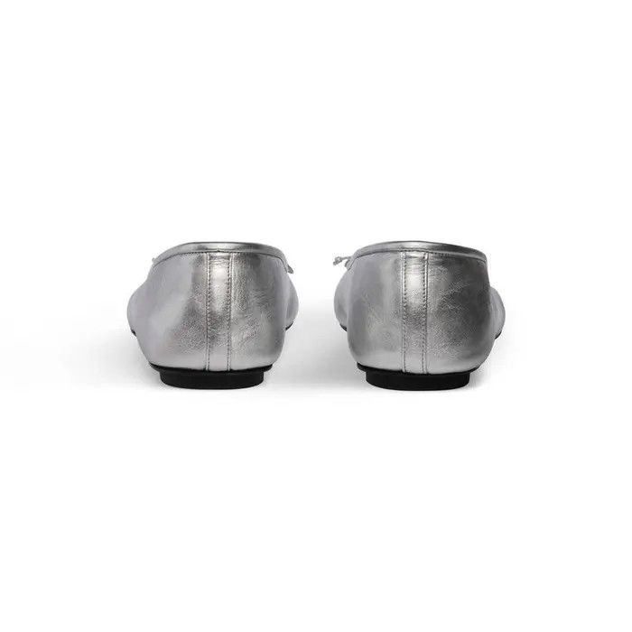 Balenciaga o1in1g0326 Anatomic Ballerinas Metallized in Silver Size US 8 / IT 38 - 5 Thumbnail