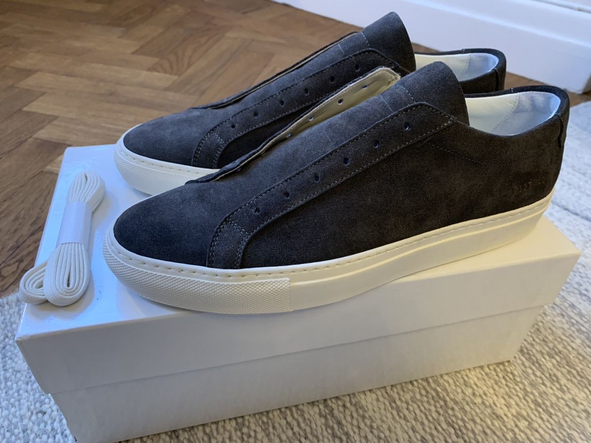 image of Common Projects Achilles Black Washed Suede 42 New Shoes, Men's (Size 9)