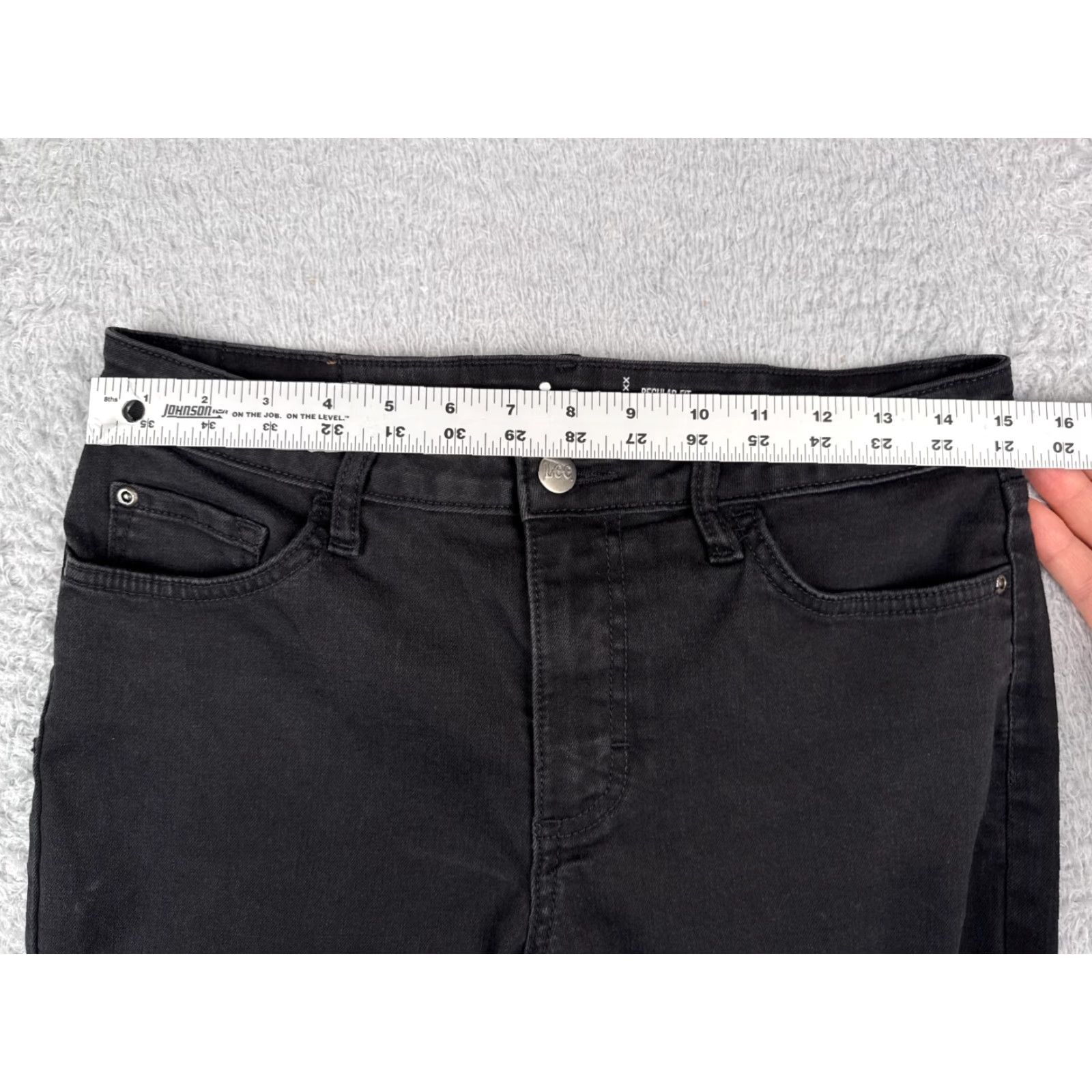Lee Lee Jeans Women 30x31 Black Denim Bootcut Mid Rise Cotton Blend 30 Inseam 31 Pockets Stretch Size 30" / US 8 / IT 44 - 6 Thumbnail