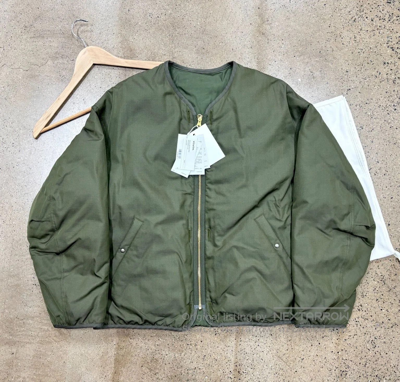 visvim ノーカラージャケット オリーブ Visvim Visvim Harrier Down Jacket Olive Color | Grailed