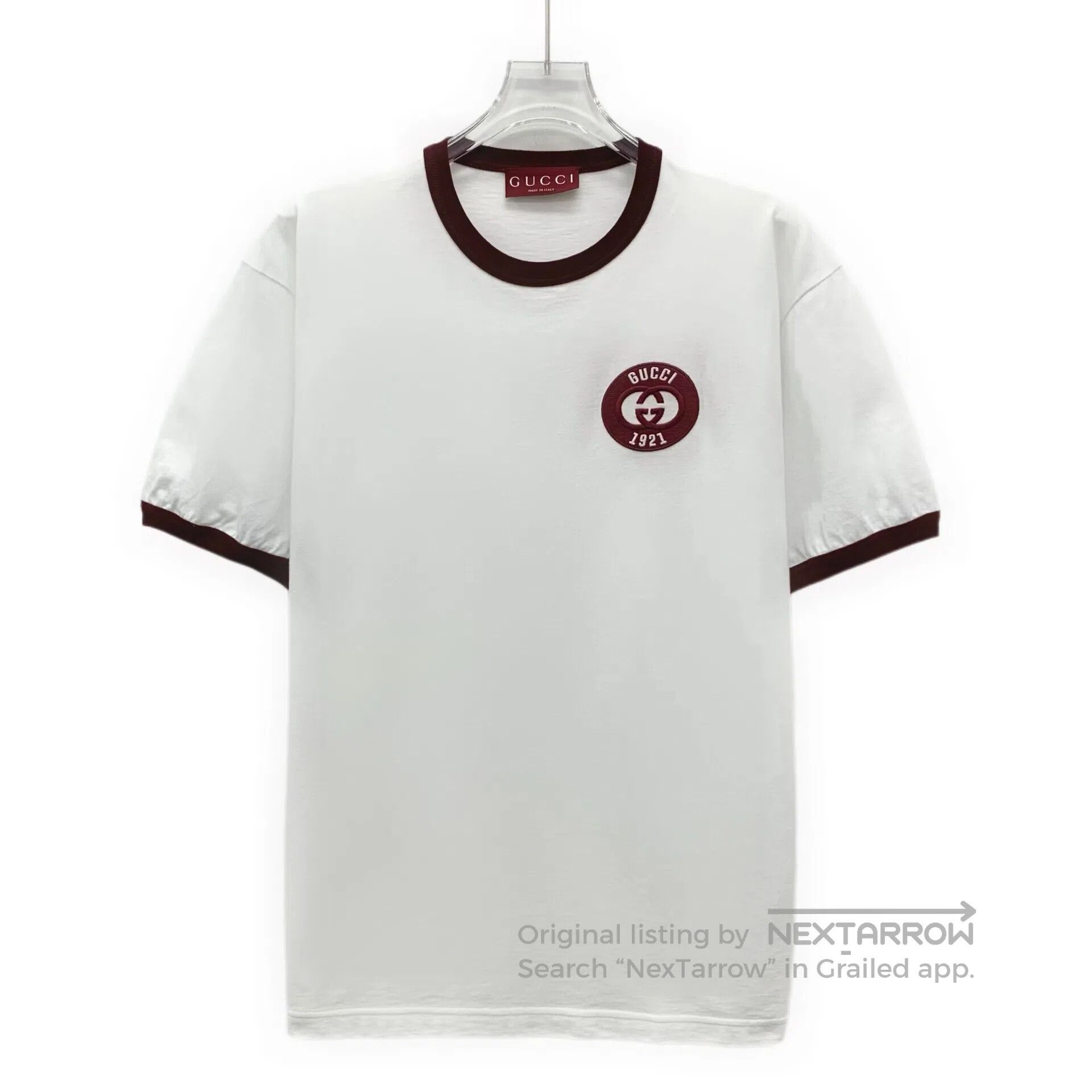 Gucci Guicci H30741 Gucci White Emblem Embroidered Cotton Crew N Size US XS / EU 42 / 0 - 1 Thumbnail