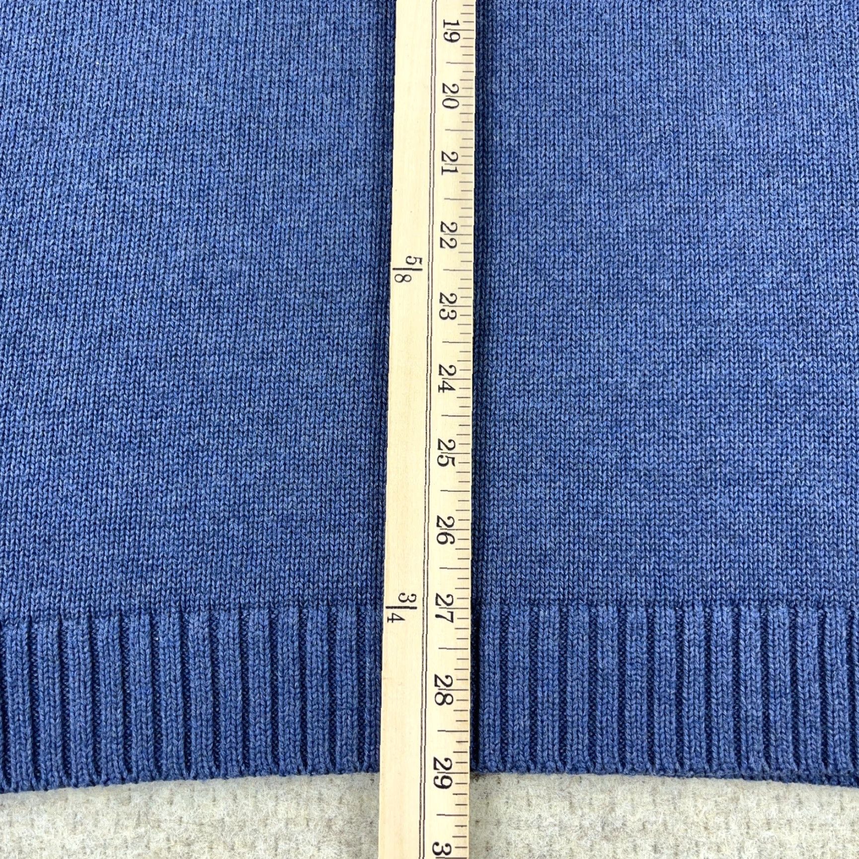 Vintage LL Bean Sweater Vest Men XL Blue V Neck Heavy Knit Ribbed Pullover Adult Size US XL / EU 56 / 4 - 7 Thumbnail