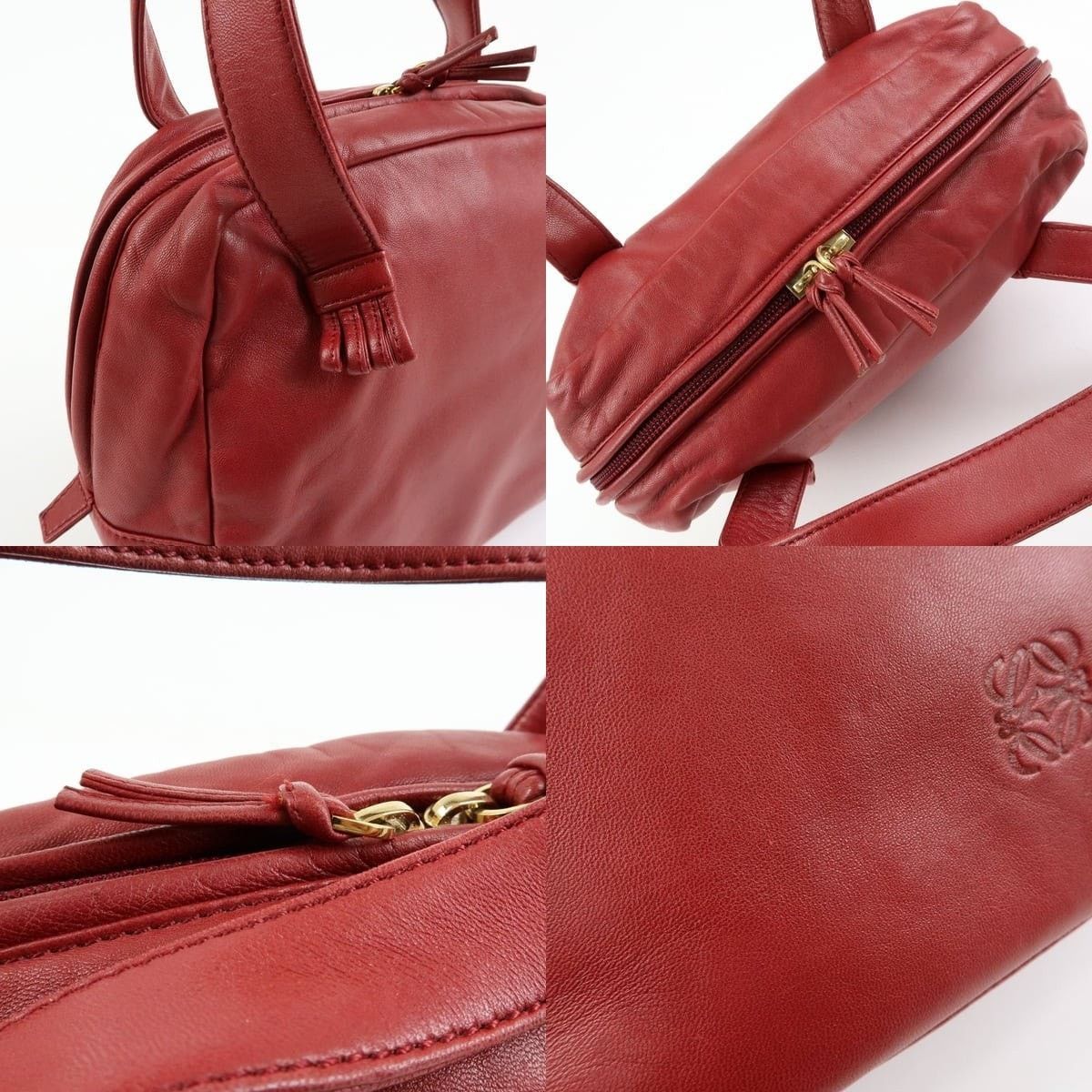 Loewe Loewe Anagram Nappa Leather Shoulder Bag Red Size ONE SIZE - 6 Thumbnail