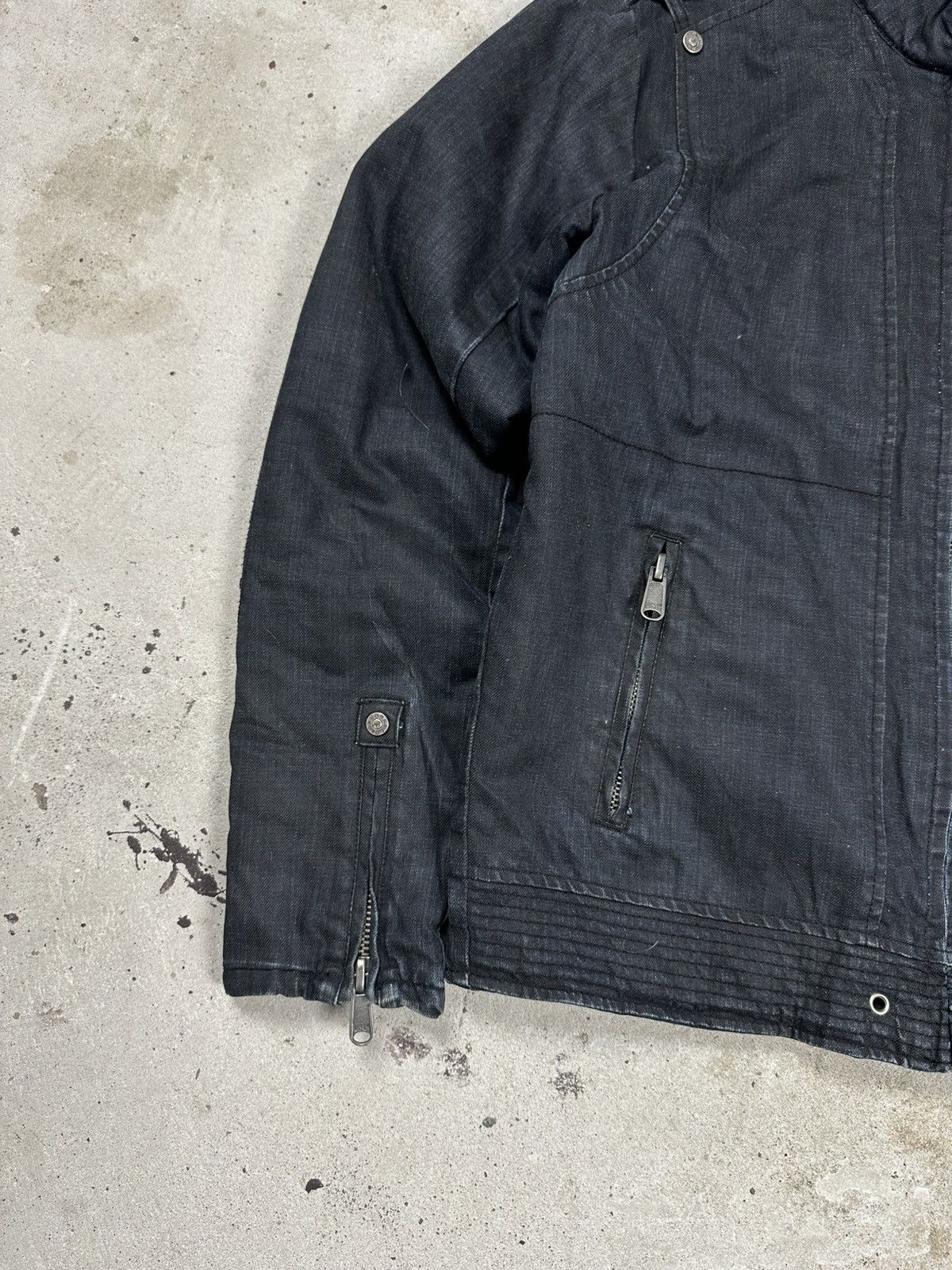 Japanese Brand × Vintage Vintage Y2K Utility Rhinestones Denim Jacket Size US M / EU 48-50 / 2 - 5 Thumbnail