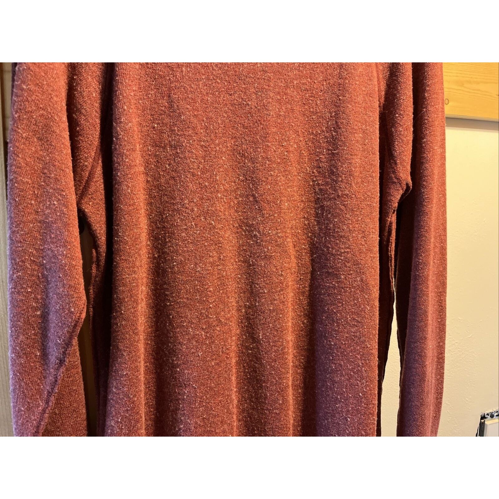 The North Face The North Face Mens L Red LS Zip Cotton Acrylic Wool Sweater Size US L / EU 52-54 / 3 - 13 Thumbnail