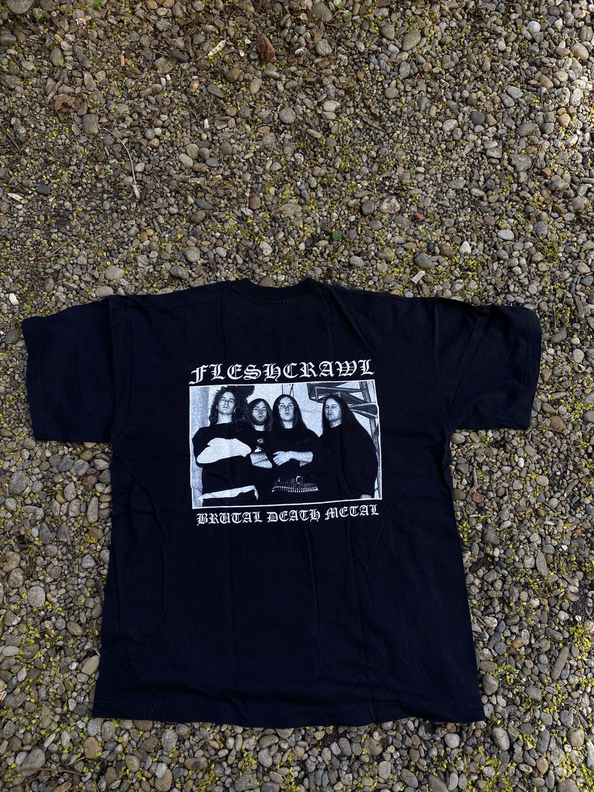 Band Tees × Vintage Vintage 1996 Fleshcrawl Bloodsoul Death Single Stitch Tee Size US XL / EU 56 / 4 - 2 Thumbnail