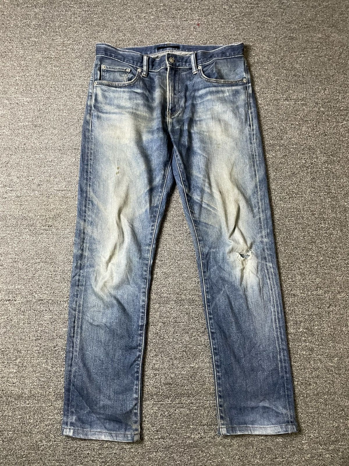 Japanese Brand × Uniqlo × Vintage UNIQLO Brand Regular Fit Denim Jeans (117) Size US 33 - 1 Thumbnail