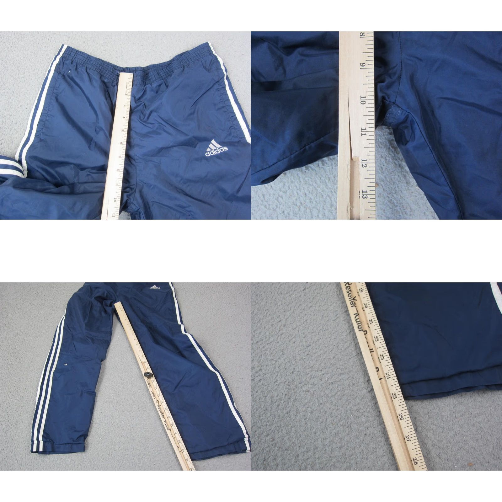 Adidas VINTAGE adidas Track Pants Mens L Blue 3 Stripes Windbreaker Zip Elastic Waist 90s Activewear Shirts? Size US 33 - 9 Thumbnail