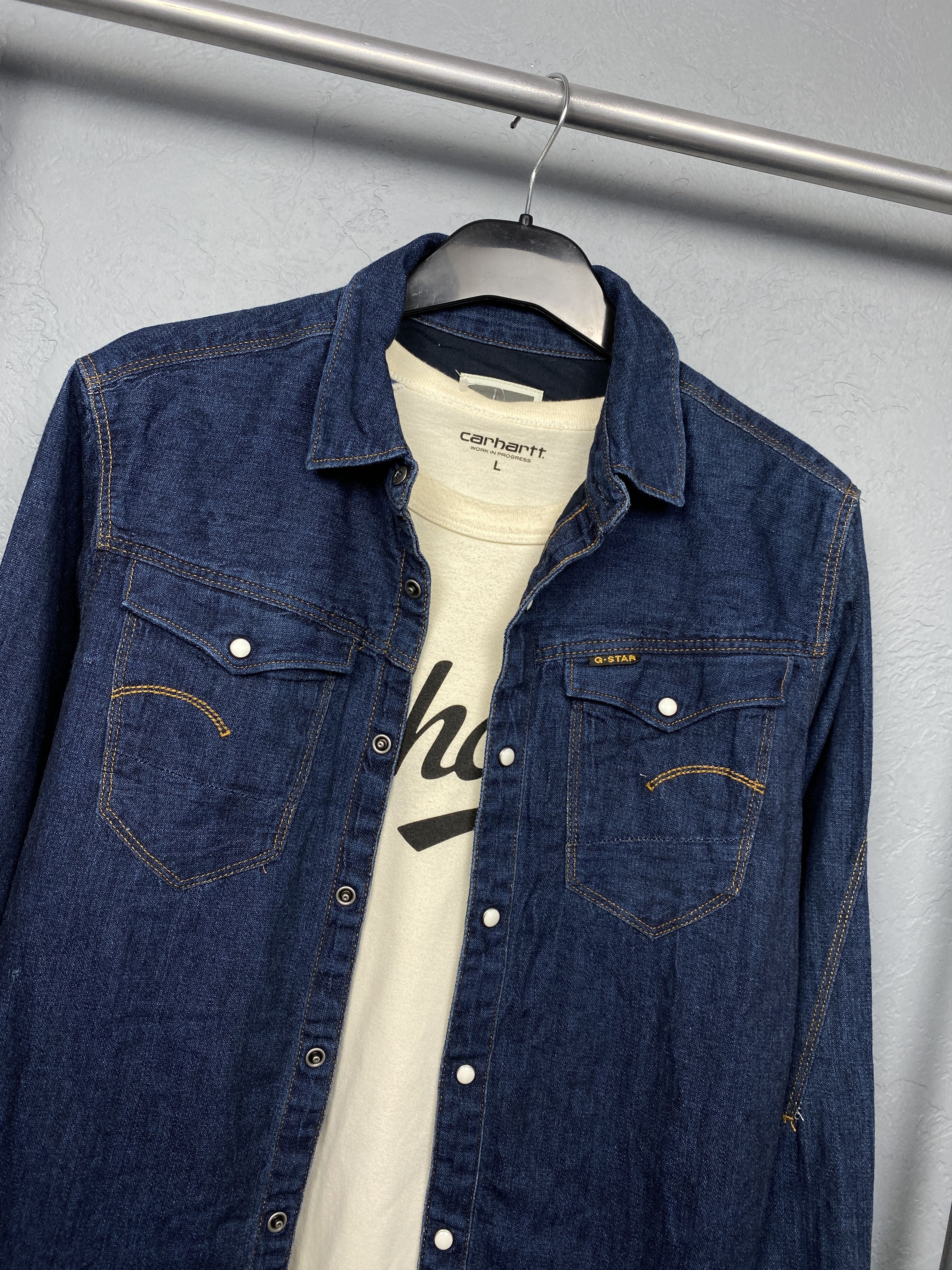G-Star G Star Raw Mens Arc 3D Denim Shirt Size US M / EU 48-50 / 2 - 2 Thumbnail