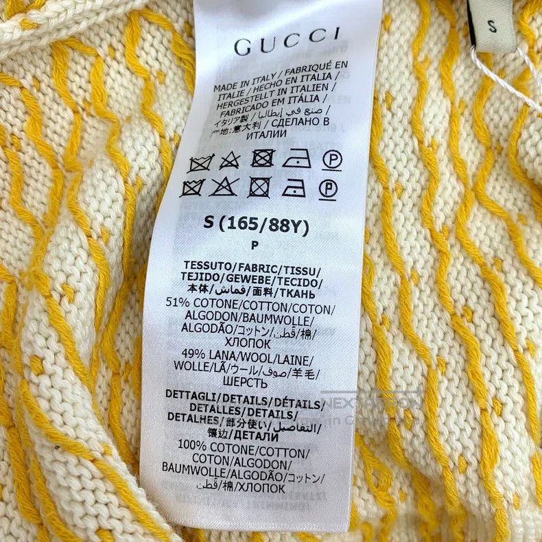 Gucci Gucci Beige apple inlaid cotton round-neck long-sleeved kn Size S / US 4 / IT 40 - 7 Thumbnail