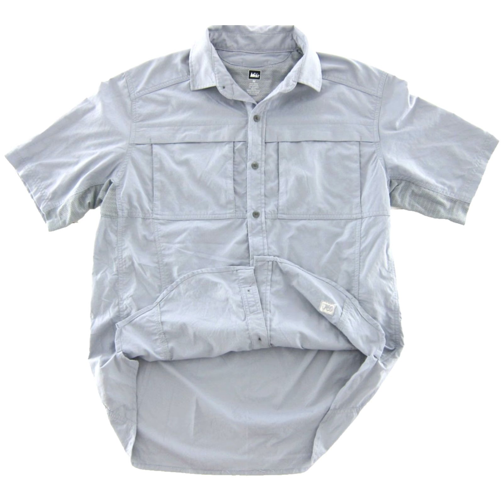 Vintage REI Shirt M Blue Nylon Stretch Breathable Short Sleeve Button-Up Pocket Size US M / EU 48-50 / 2 - 5 Thumbnail