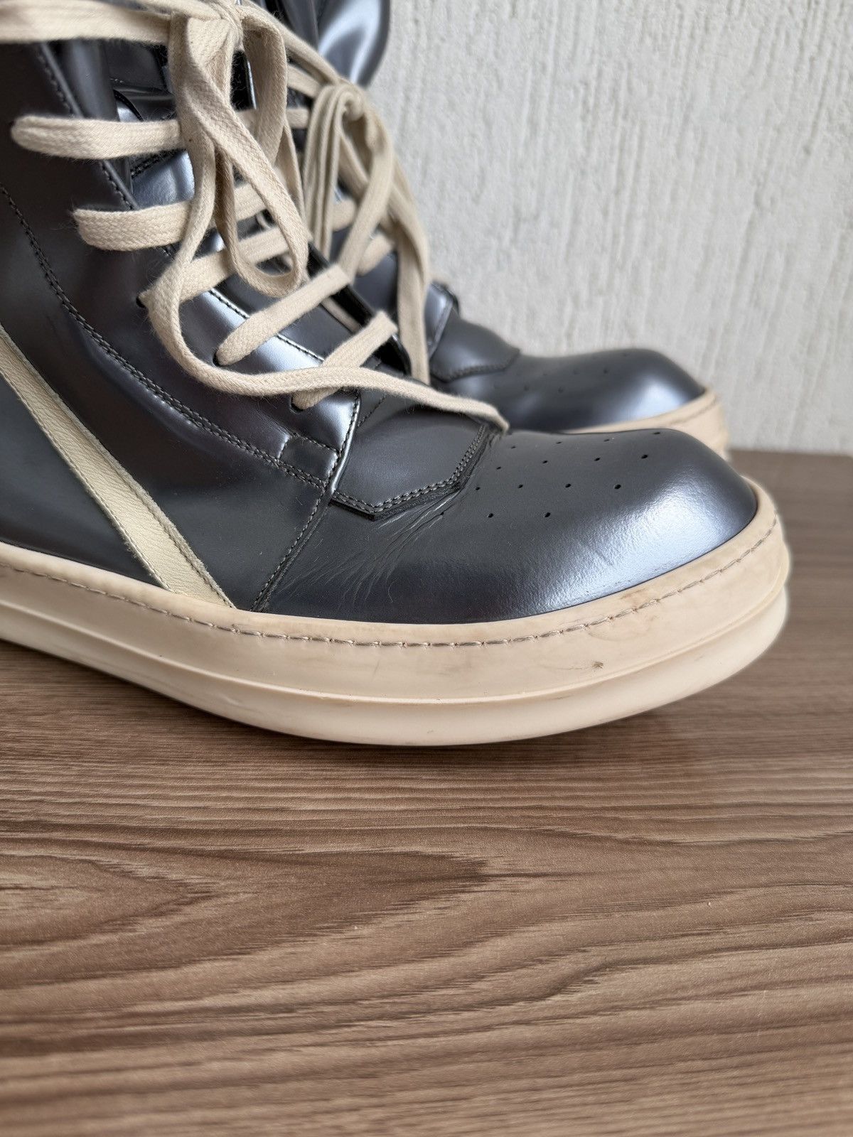 Rick Owens E15 metallic silver Geobasket Size US 10 / EU 43 - 5 Thumbnail