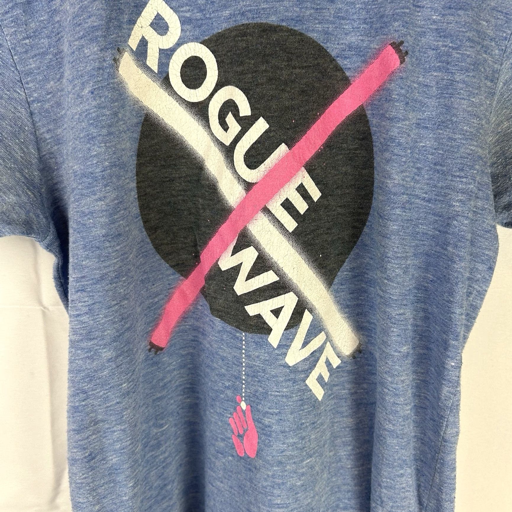 American Apparel Rogue Wave Indie Rock Band Permalight T Shirt XS 2010 Concert Tee Blue Women Short Sleeve Polyester Blend Flaw Pre-owned Fair XS Mens Womens Size XS / US 0-2 / IT 36-38 - 2 Thumbnail