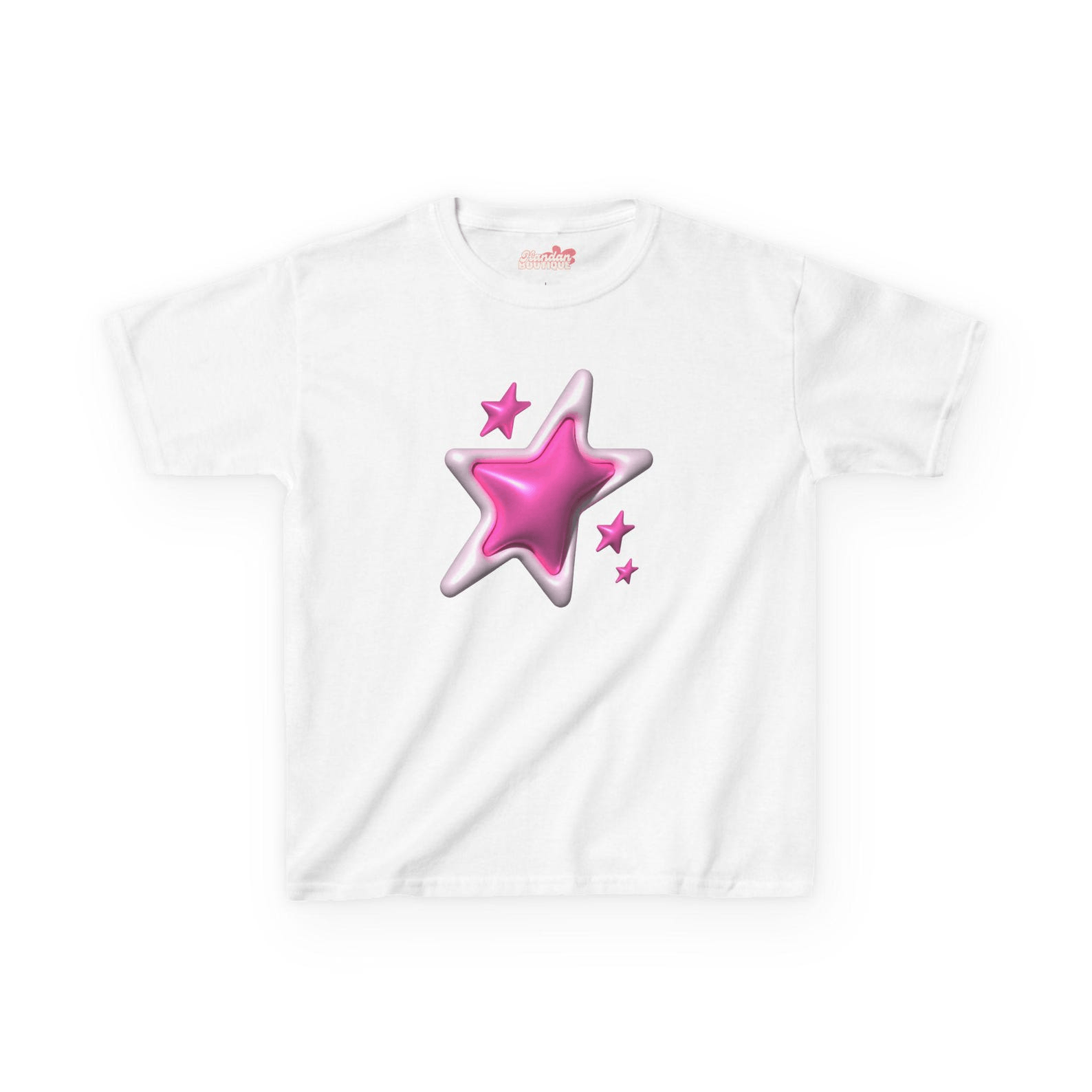 Other Y2K Pink Stars Baby Tee – Stargirl 90s T-Shirt Size M / US 6-8 / IT 42-44 - 1 Thumbnail