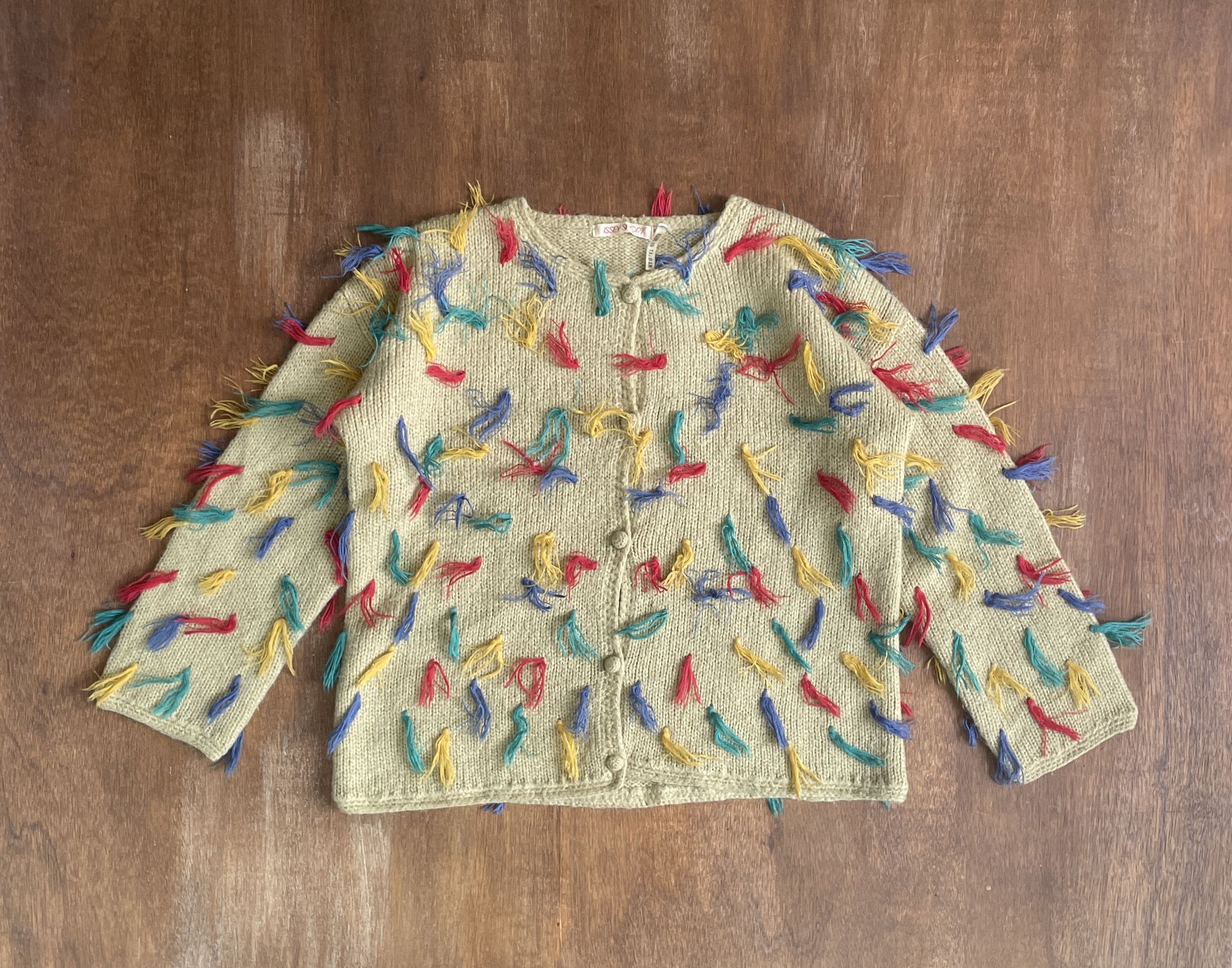Issey Miyake ISSEY MIYAKE SPORT 80's Vintage Rainbow Thread Cardigan Size US M / EU 48-50 / 2 - 1 Thumbnail
