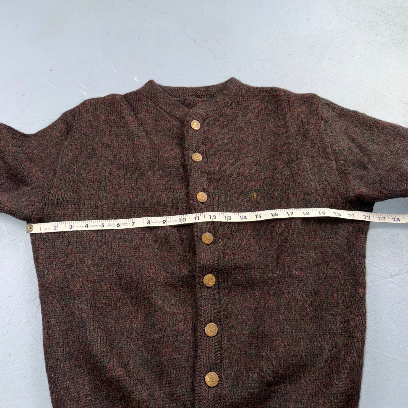 Vintage VTG 60s Kid Mohair Cardigan Sweater Medium Cobain Shaggy Wool Rockabilly 1960s Size US M / EU 48-50 / 2 - 6 Thumbnail