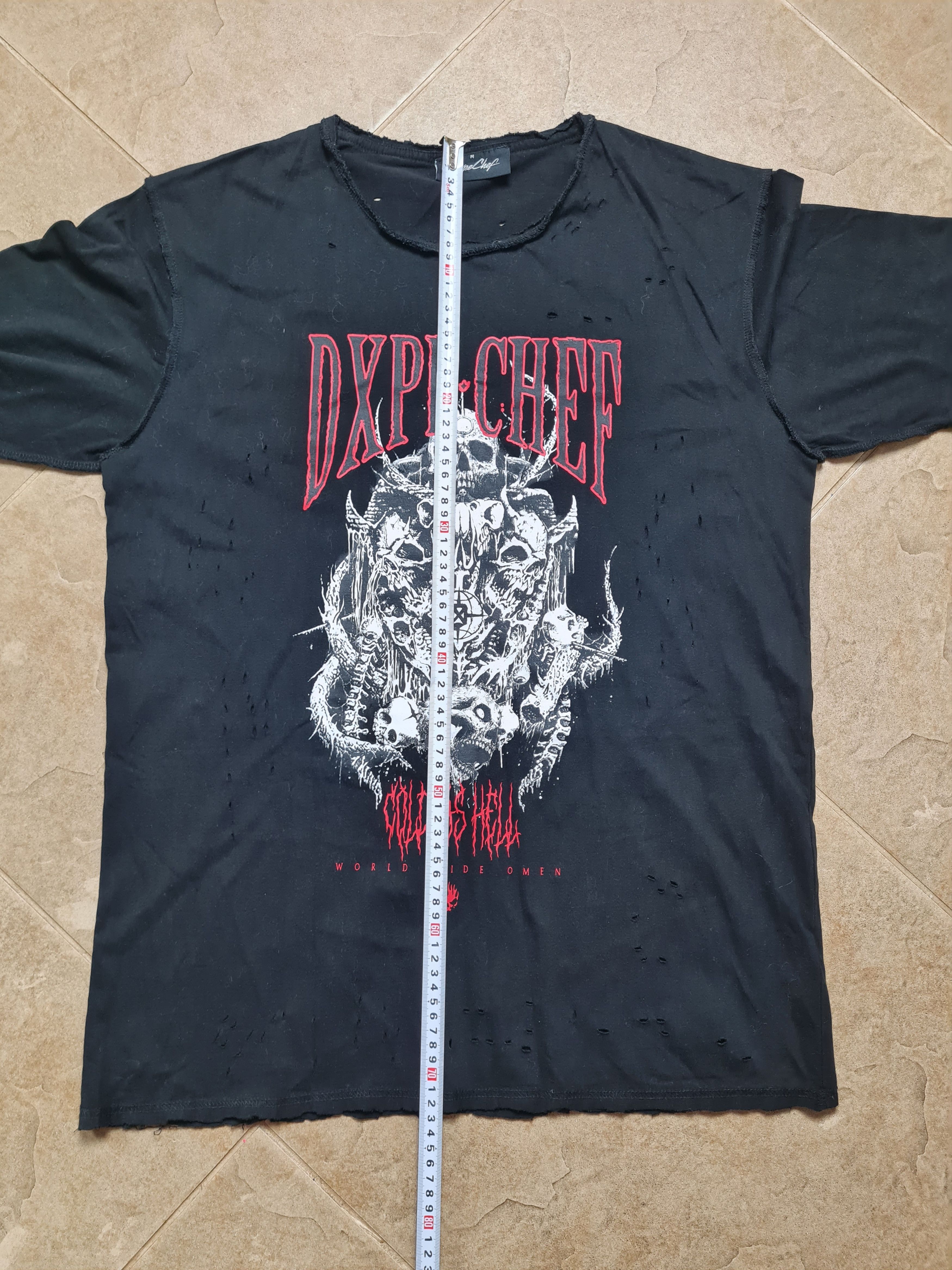 Dxpe Chef Dxpe Chef Distressed Tee Heavy Metal Skull Grunge Punk Goth Size US M / EU 48-50 / 2 - 9 Thumbnail