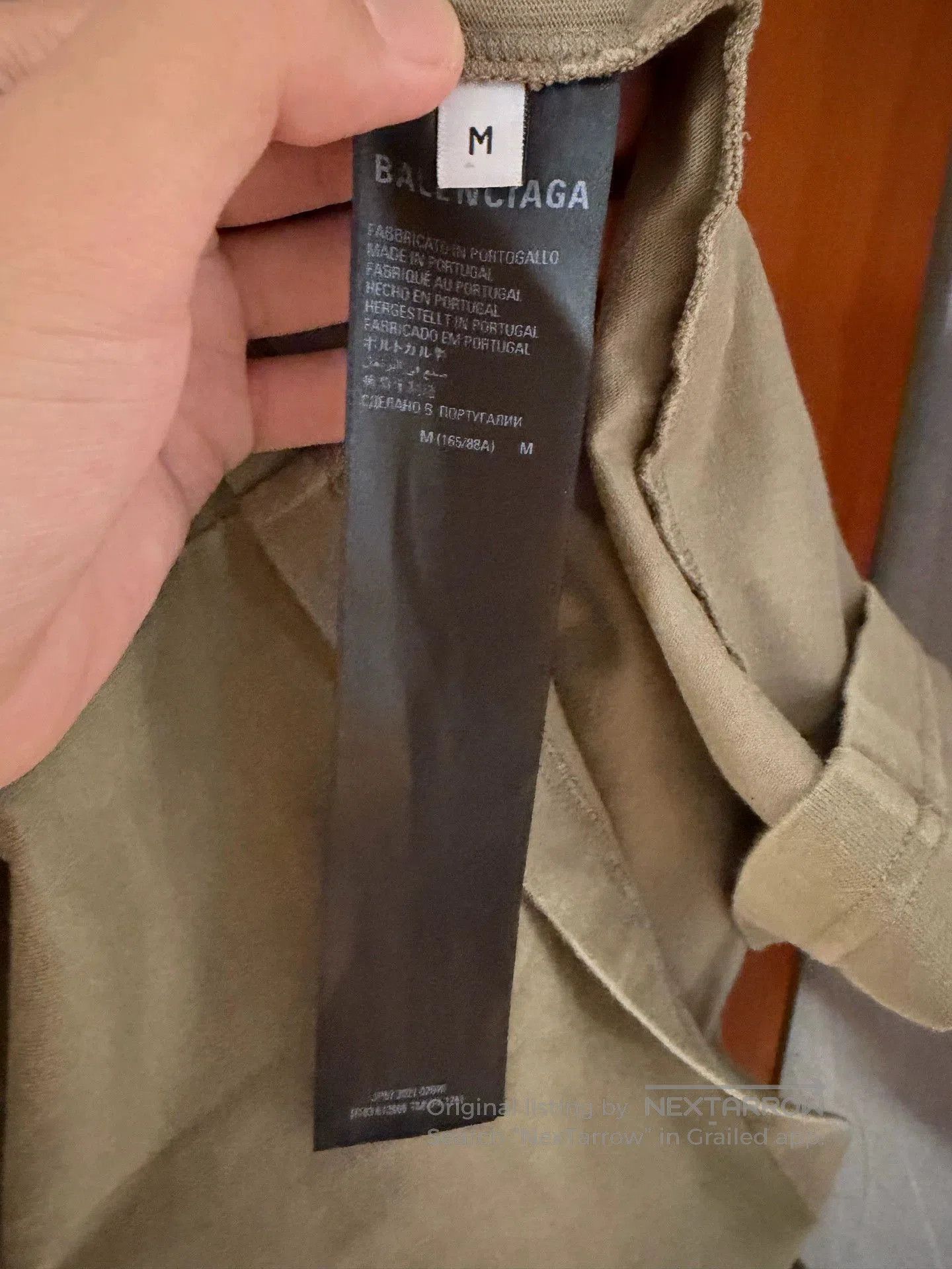 Balenciaga Balenciaga Beige Embroidered Logo T-shirt. Size US M / EU 48-50 / 2 - 4 Thumbnail