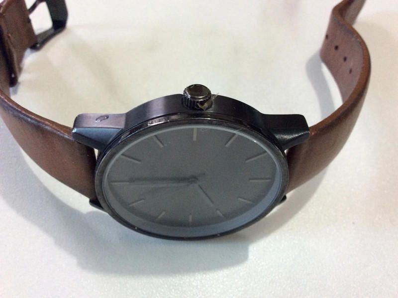 Designer Unknown black dial brown leather strap watch Size ONE SIZE - 8 Thumbnail