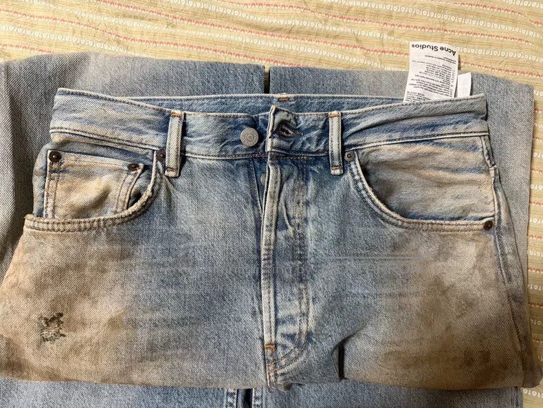 Acne Studios Acne Studios Mud-Dyed Distressed Ripped Jeans Size 31" - 3 Thumbnail