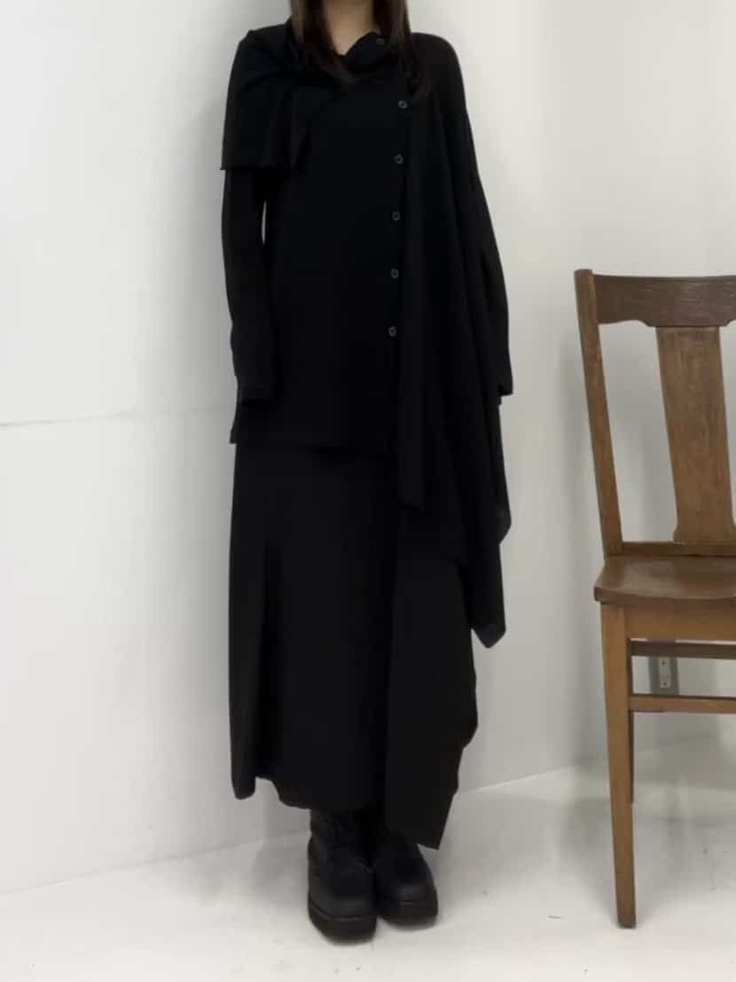 Yohji Yamamoto Yohji Yamamoto Femme Draped Knit Cardigan jacket coat black Size S / US 4 / IT 40 - 9 Thumbnail