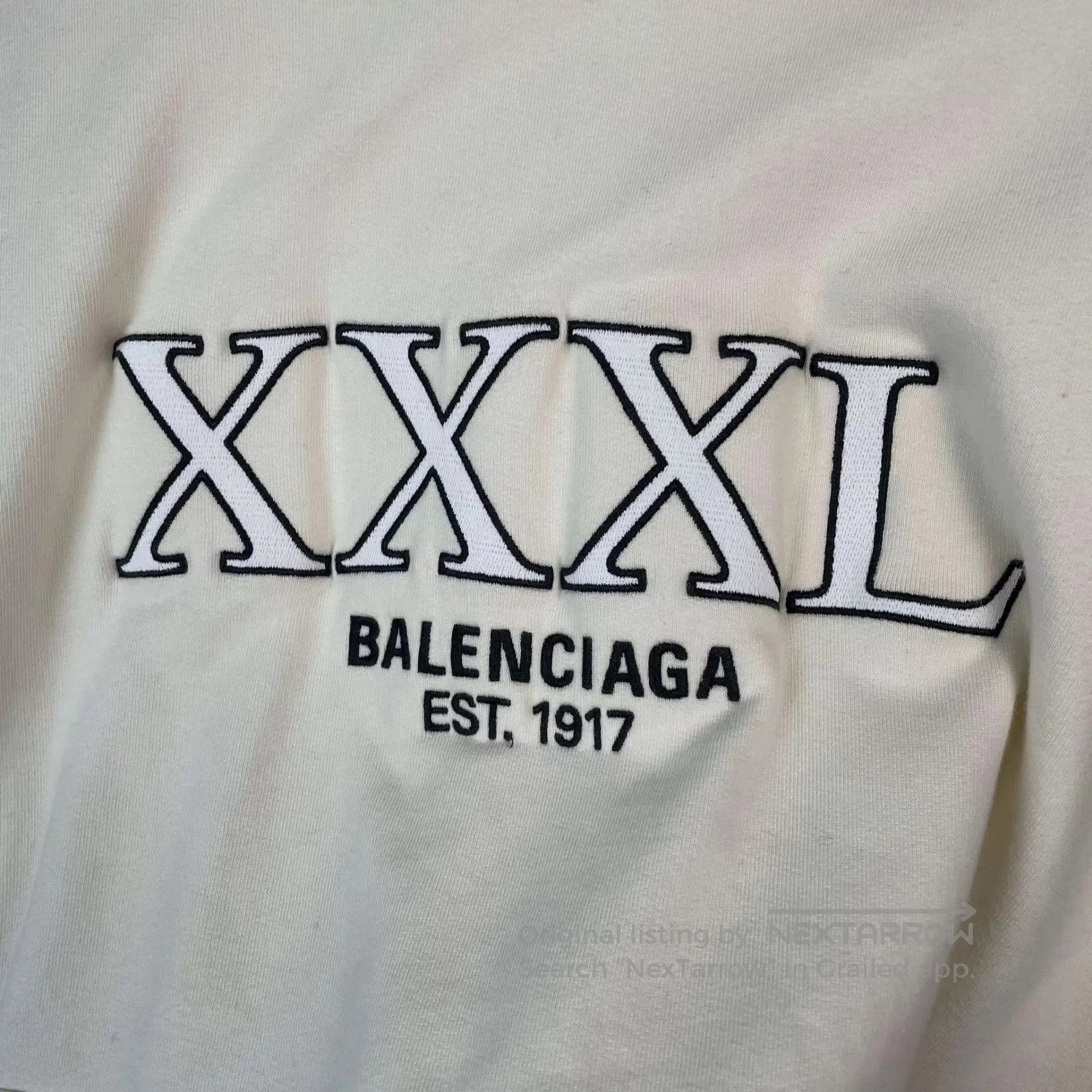Balenciaga White Oversized XXXL Print Hoodie. Size US L / EU 52-54 / 3 - 3 Thumbnail