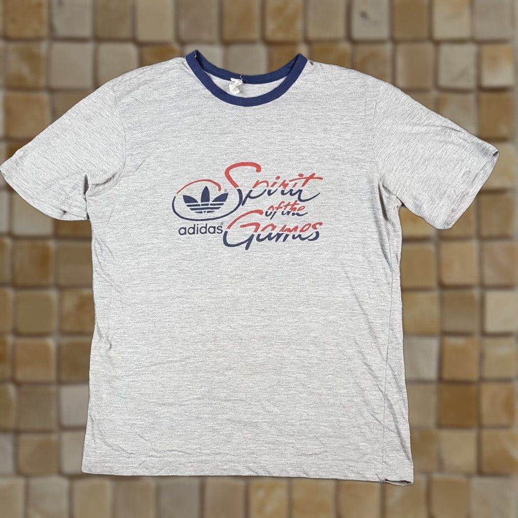 Adidas VINTAGE adidas Spirit Of The Games Olympics 1984 Men's Size M Gray T Shirt Size US M / EU 48-50 / 2 - 1 Thumbnail