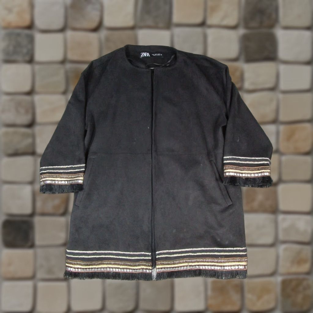 Zara Zara Jacket Womens Small Black Open Front Size S / US 4 / IT 40 - 1 Thumbnail